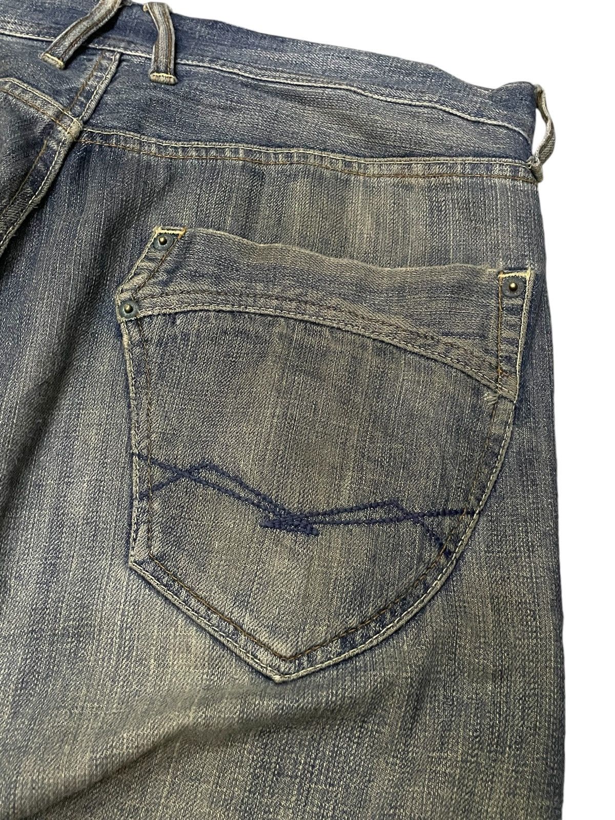 Hysteric Glamour Vintage Japanese Brand Mud Wash Loose Distressed Jeans Size US 36 / EU 52 - 14 Thumbnail