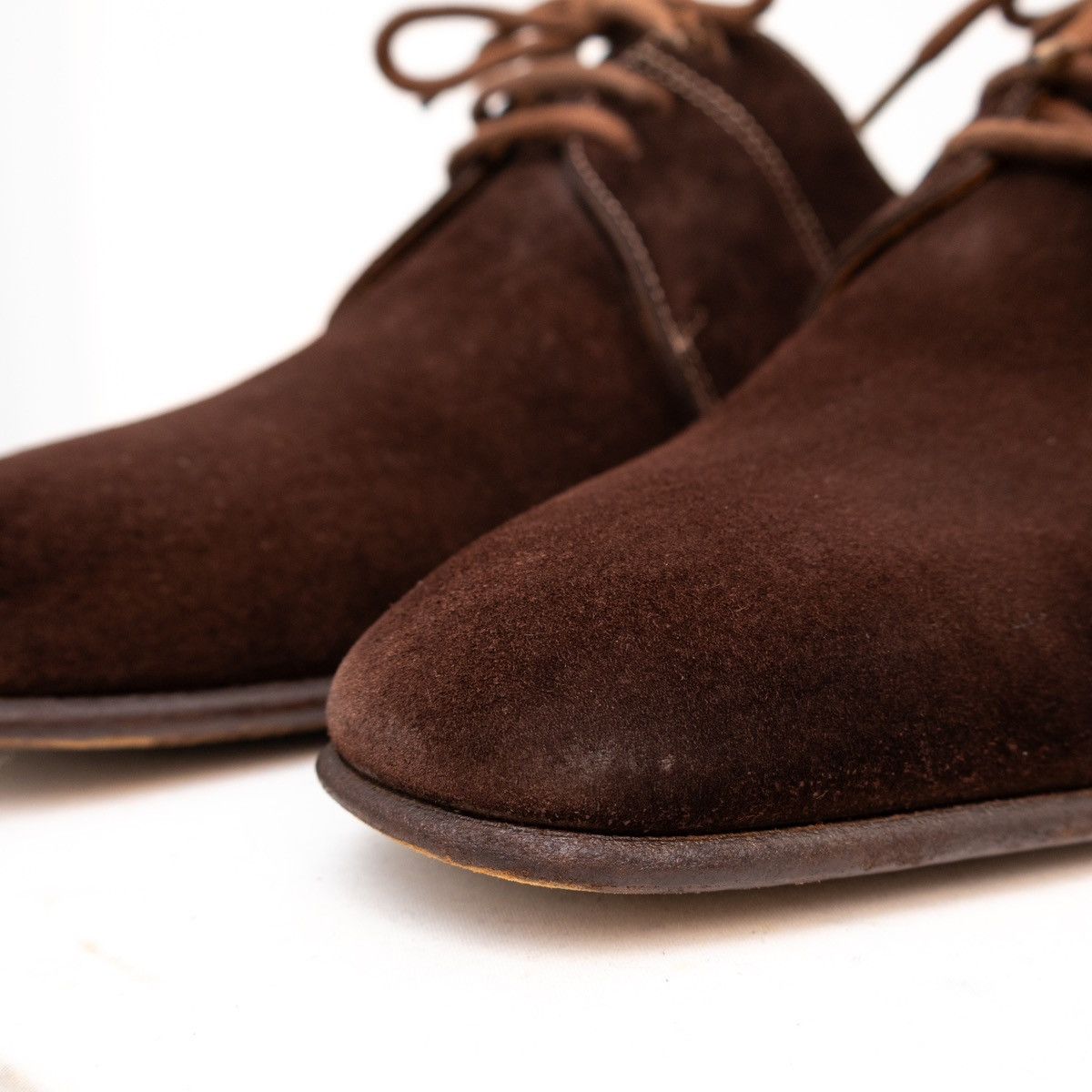 John Lobb John Lobb Clipper Suede Three-Eyelet Derby Shoes Size:US9.5E Size US 9.5 / EU 42-43 - 12 Thumbnail