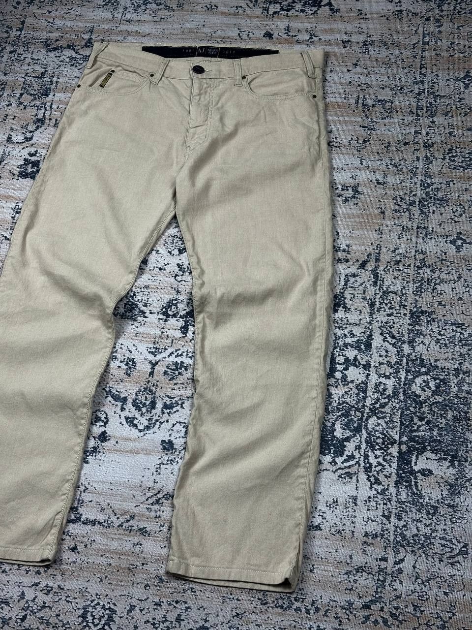 Armani Armani Luxuri Linen Beige Jeans Pants Size US 36 / EU 52 - 3 Thumbnail