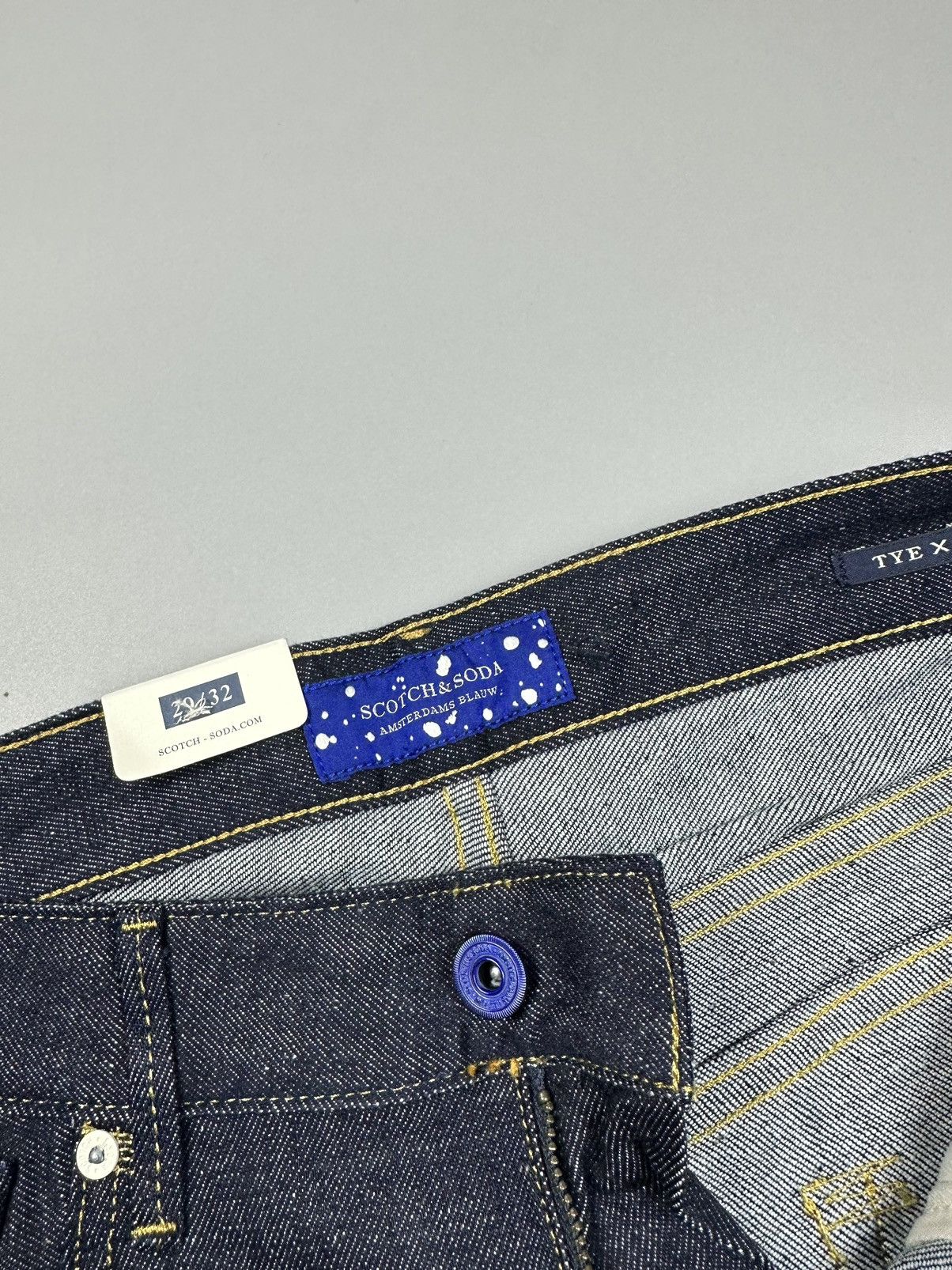 Scotch & Soda Scotch&Soda Solid Skinny Blue Jeans Ralston Size US 29 - 6 Thumbnail