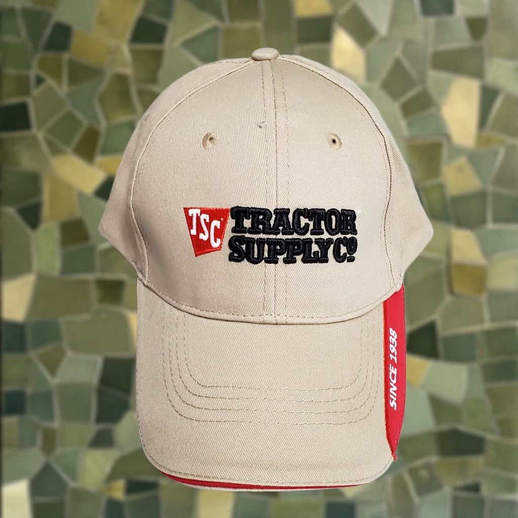Vintage Tractor Supply Co. Hat Men's Beige Cotton Adjustable Strapback Cap One Size Size ONE SIZE - 1 Thumbnail