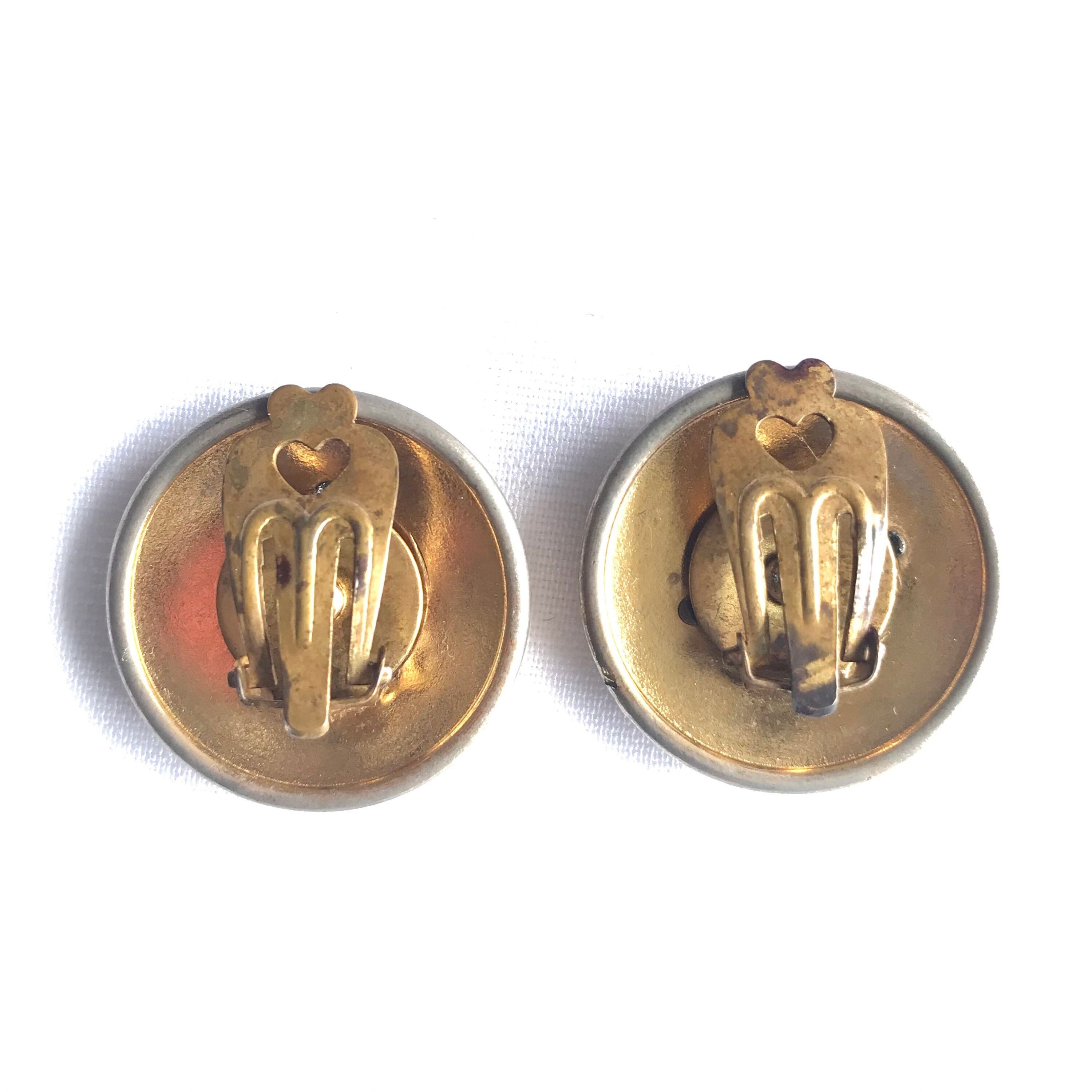Hermes Vintage HERMES gold tone round earrings with trumpet Size ONE SIZE - 8 Thumbnail