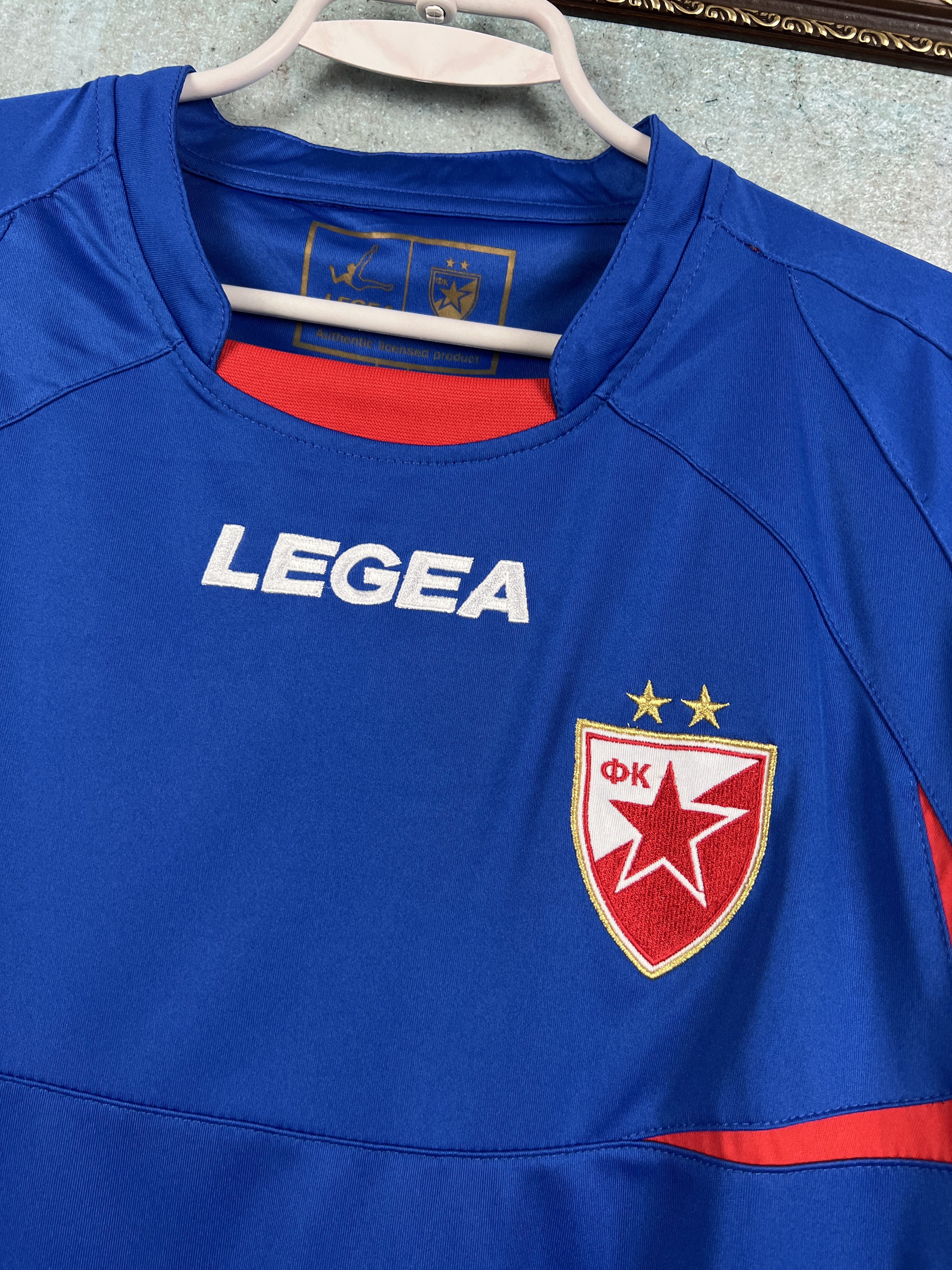 Vintage Red Star Belgrade Crvena Zvezda football shirt Jersey Trikot Size US XL / EU 56 / 4 - 3 Thumbnail
