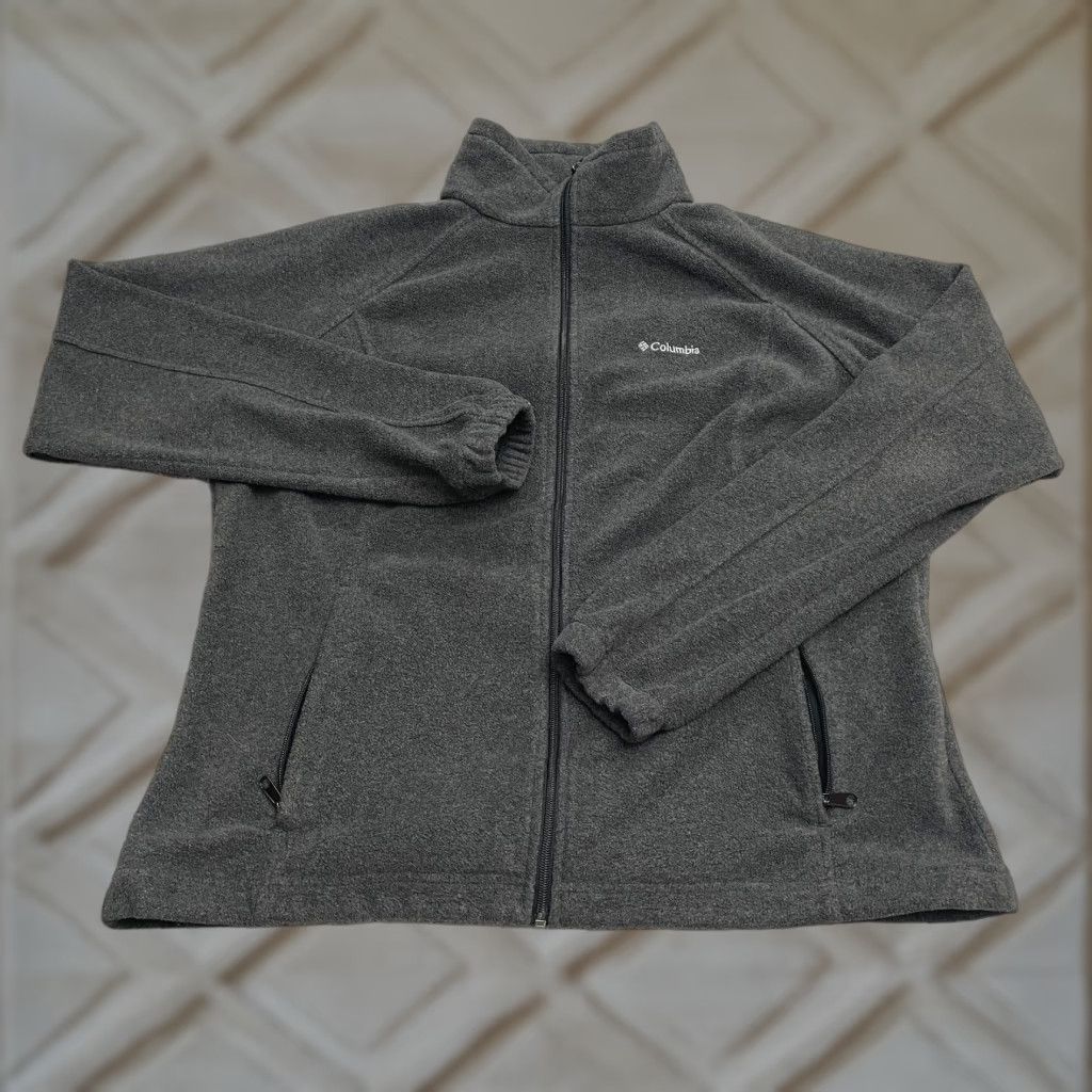 Vintage Columbia Benton Springs Fleece Jacket Womens XL Gray Full Zip Pockets Outdoor Jacket Size XL / US 12-14 / IT 48-50 - 1 Thumbnail