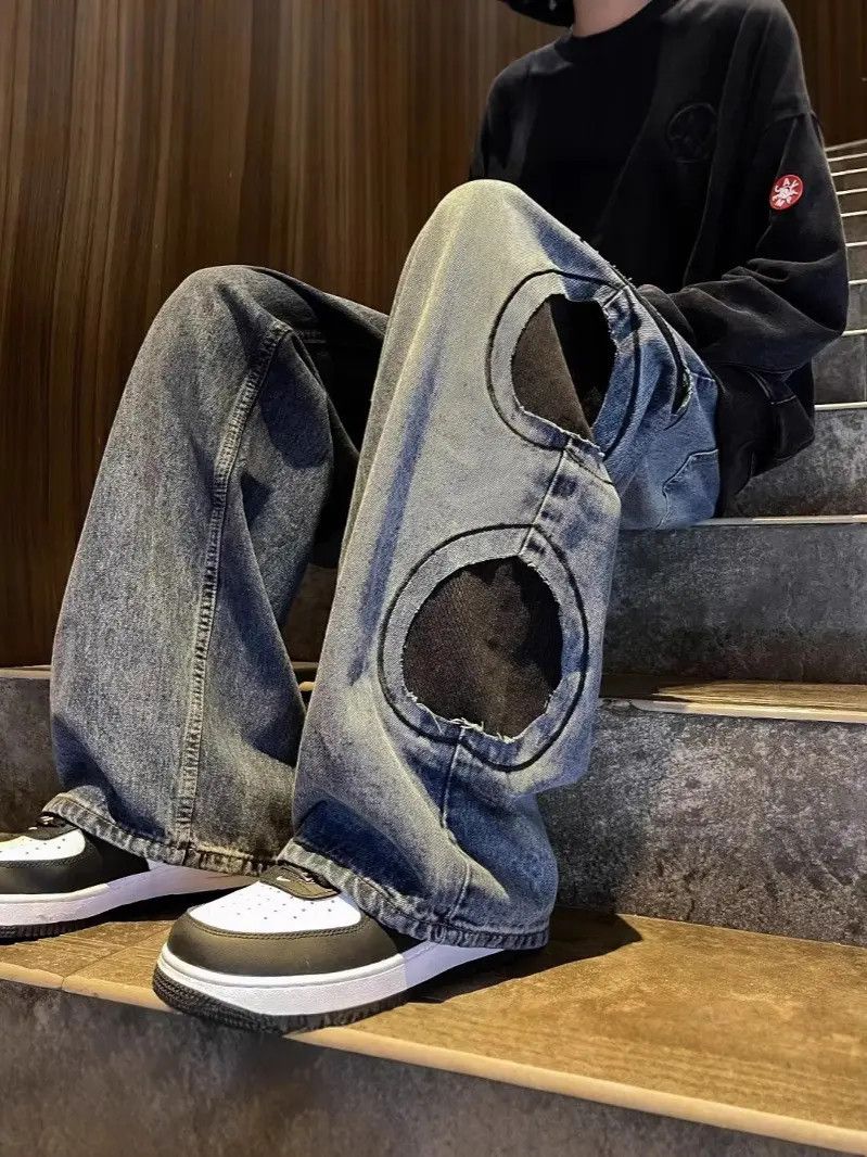Japanese Brand × Jean Retro loose collage high street jeans Size US 32 / EU 48 - 5 Thumbnail