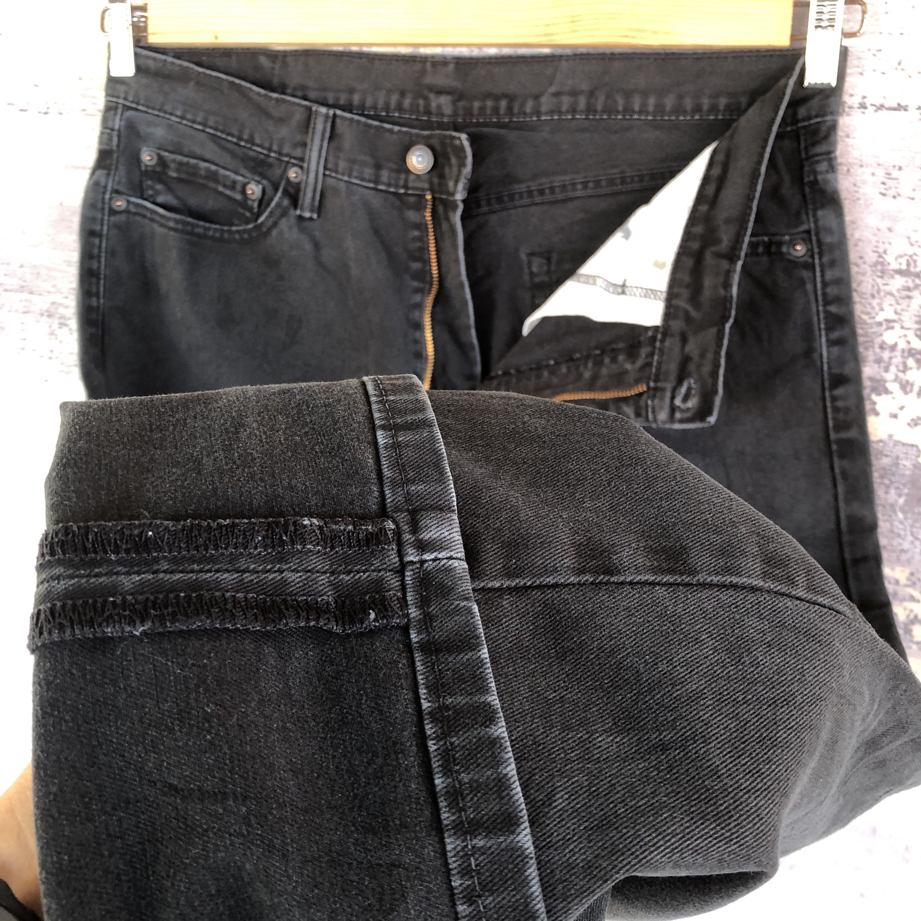 Levi's Vintage Levis 513 Faded Black Jeans Levis Slim Skinny Denim Size US 36 / EU 52 - 8 Thumbnail