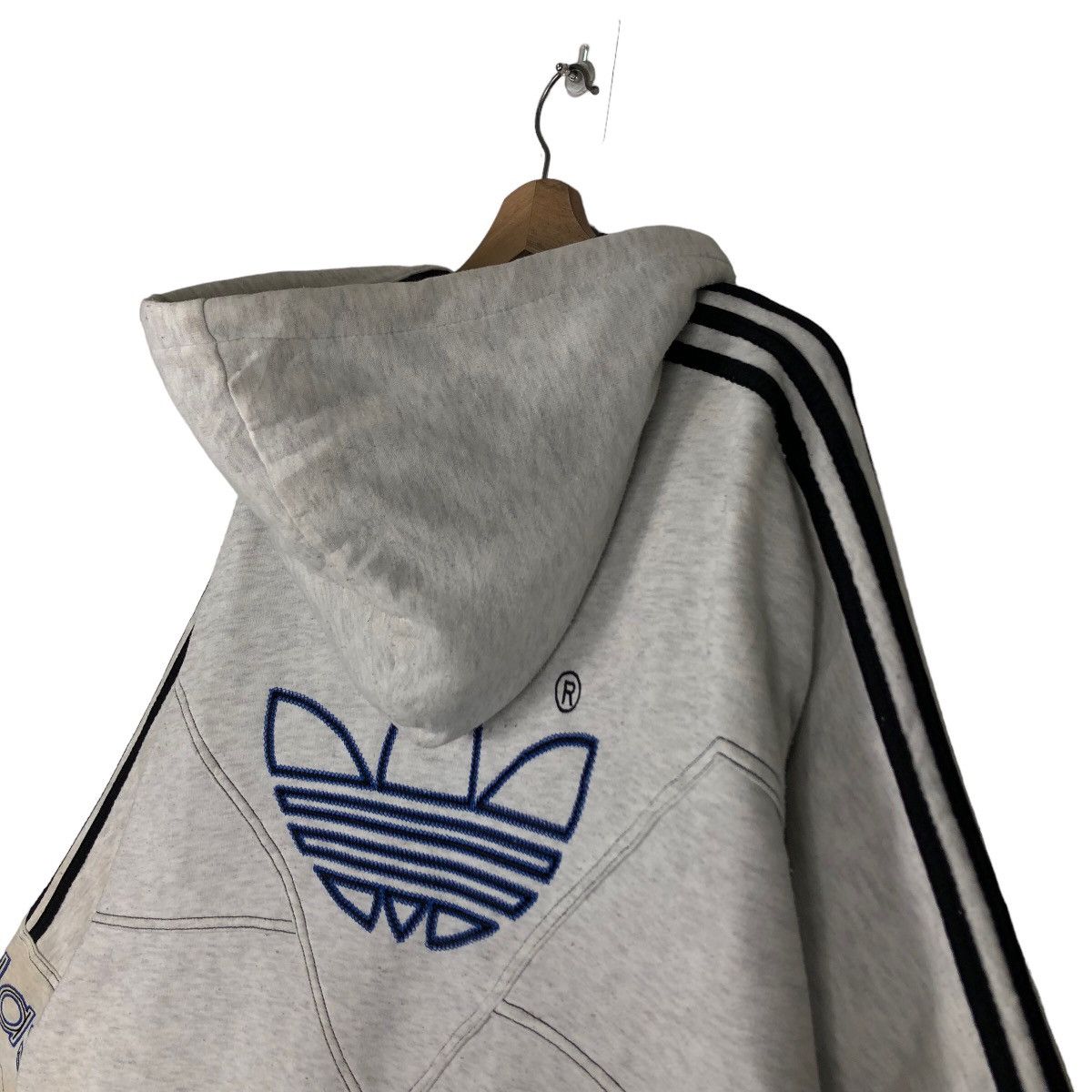Adidas 🔥90’s Vintage Adidas Hoodie Big Logo Spell Out Size US XL / EU 56 / 4 - 12 Thumbnail