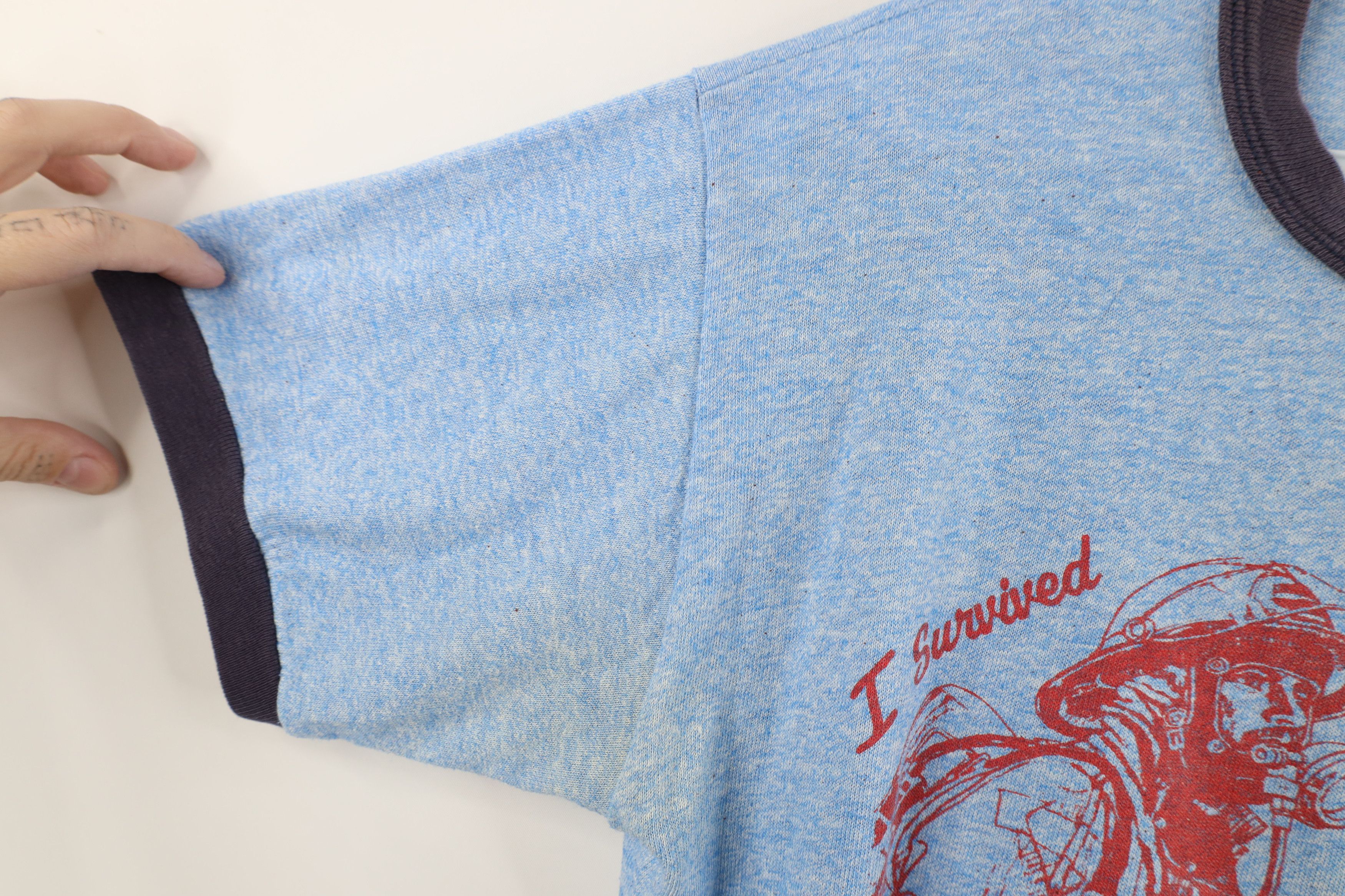 Russell Athletic Vintage 90s Russell Athletic School Ringer T-Shirt Blue USA Size US M / EU 48-50 / 2 - 8 Thumbnail