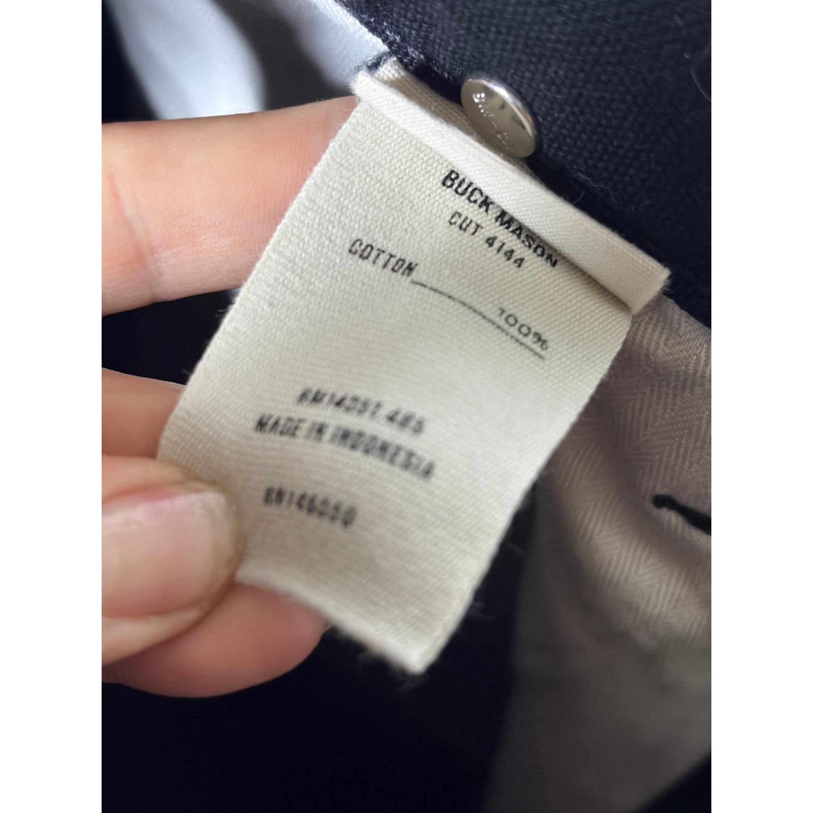 Buck Mason Buck Mason Full Saddle Heavy Work (HW) Canvas black pant Size US 30 / EU 46 - 7 Thumbnail