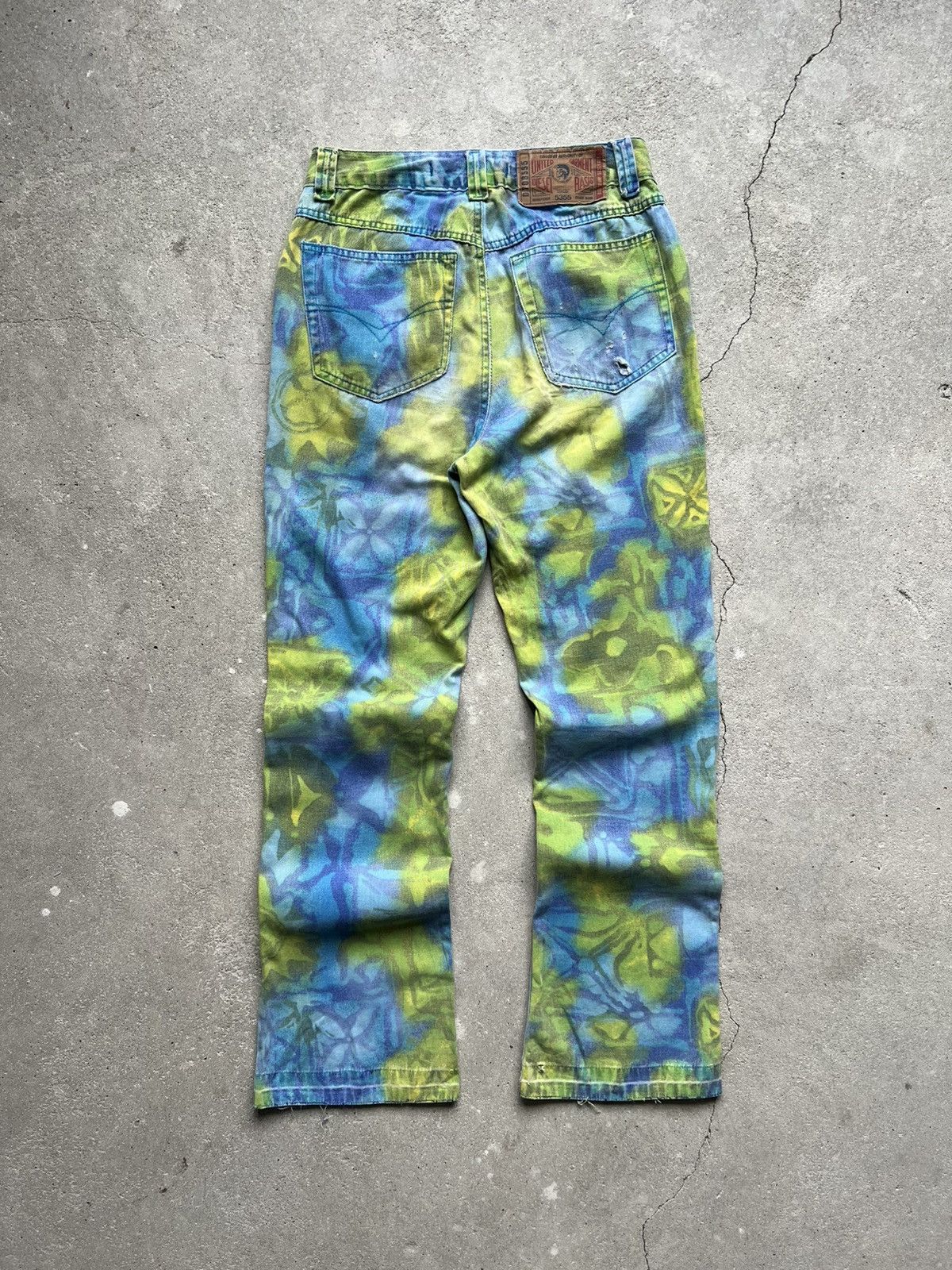 Diesel × Hysteric Glamour × Le Grande Bleu (L.G.B.) Crazy Y2K Opium Diesel IfSixWasNine style LGB Size 29" - 1 Thumbnail