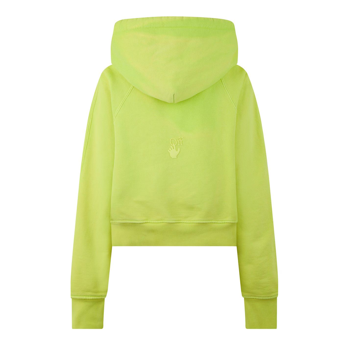 Off-White o1g2r1mq1224 Hoodie in Fluo Yellow Size L / US 10 / IT 46 - 2 Thumbnail