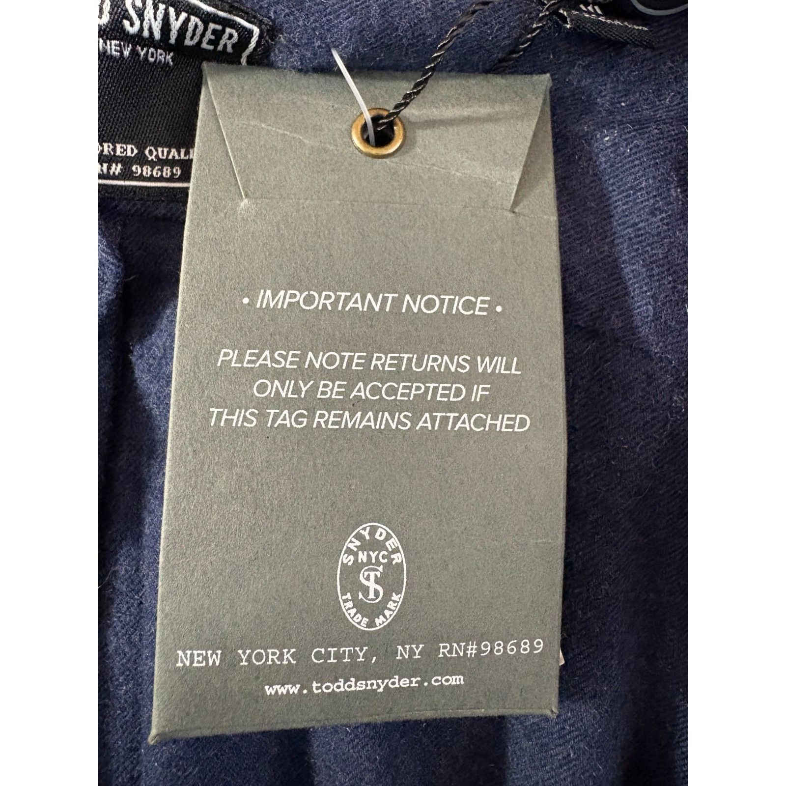 Todd Snyder Todd Snyder Brush Cotton Wool shirt size M color Navy NWT ms Size US M / EU 48-50 / 2 - 4 Thumbnail