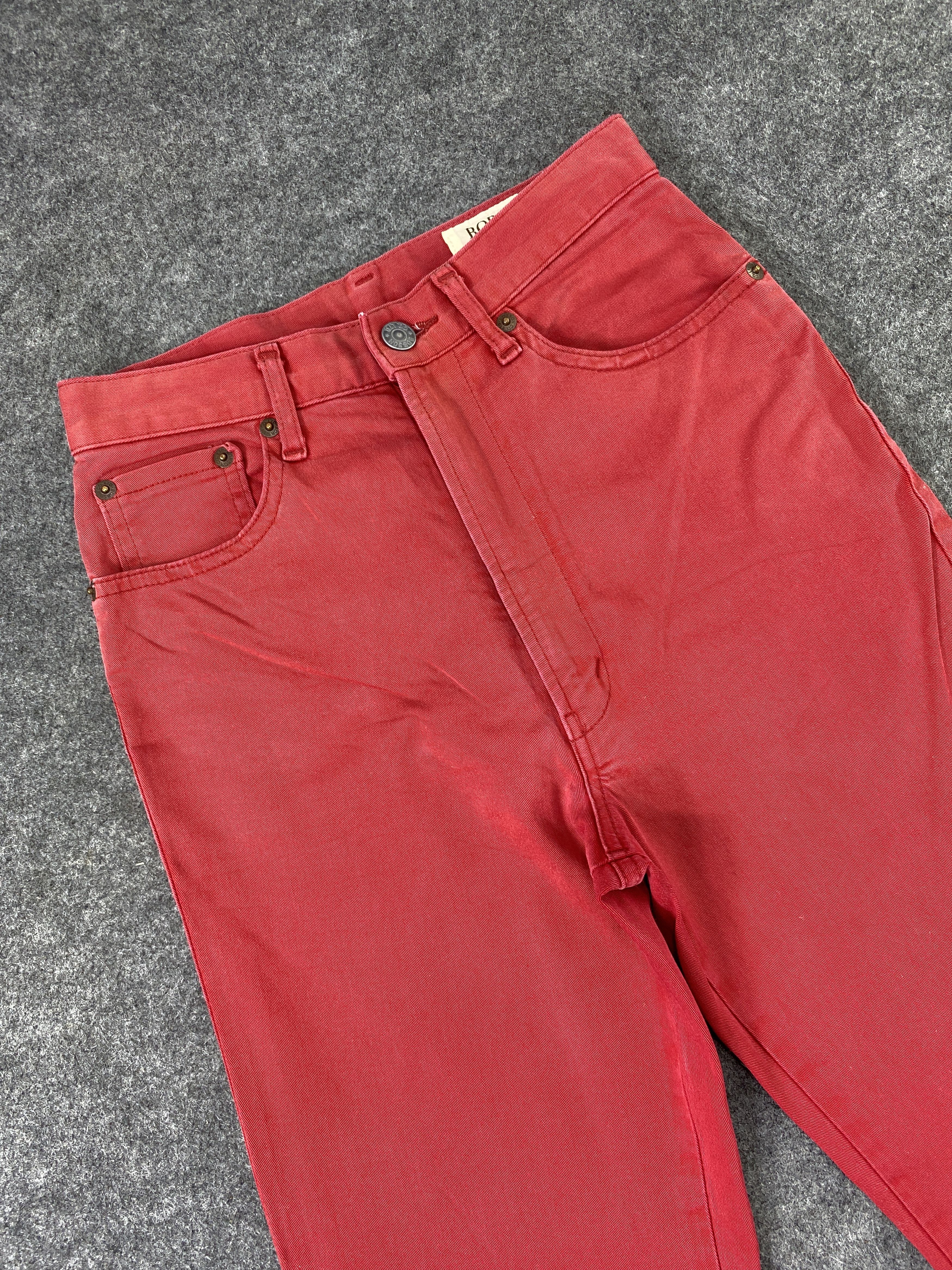 Japanese Brand Bobson Fit Red Jeans - J1043 Size 24" / US 00 / IT 34 - 5 Thumbnail