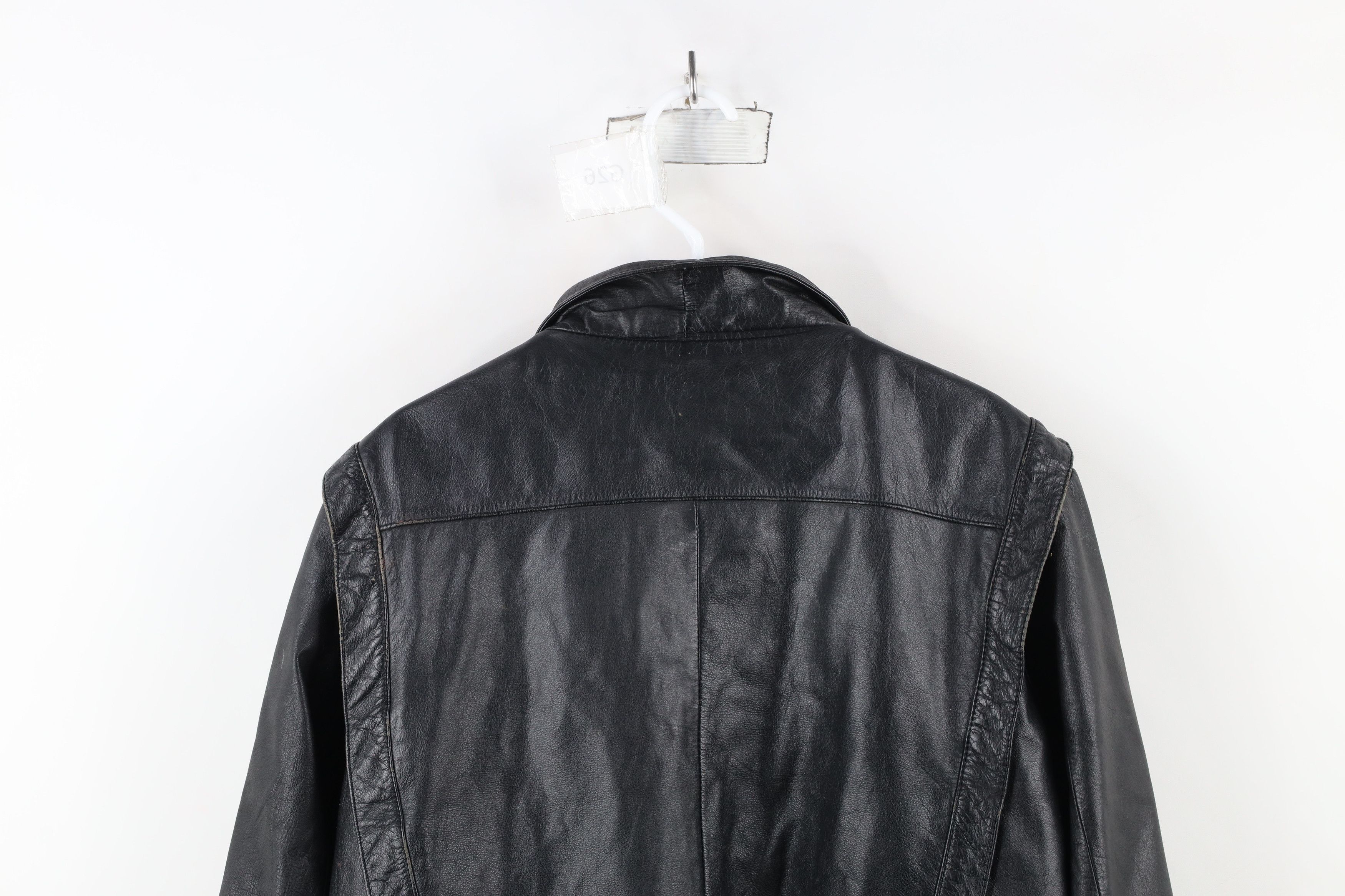 Vintage Vintage 80s 90s Streetwear Leather Cafe Racer Bomber Jacket Size US XXL / EU 58 / 5 - 14 Thumbnail