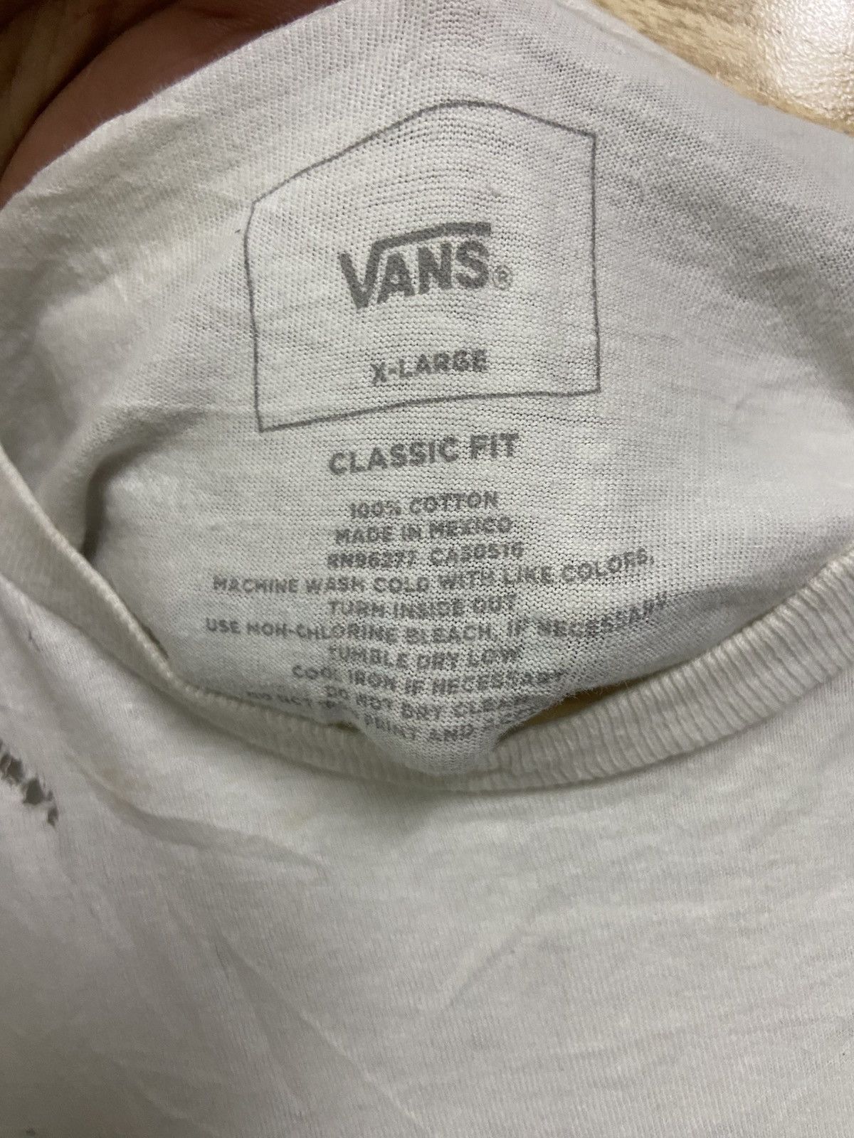 Vans Distress Vans Skull Tee Long Sleeve Size US XL / EU 56 / 4 - 4 Thumbnail