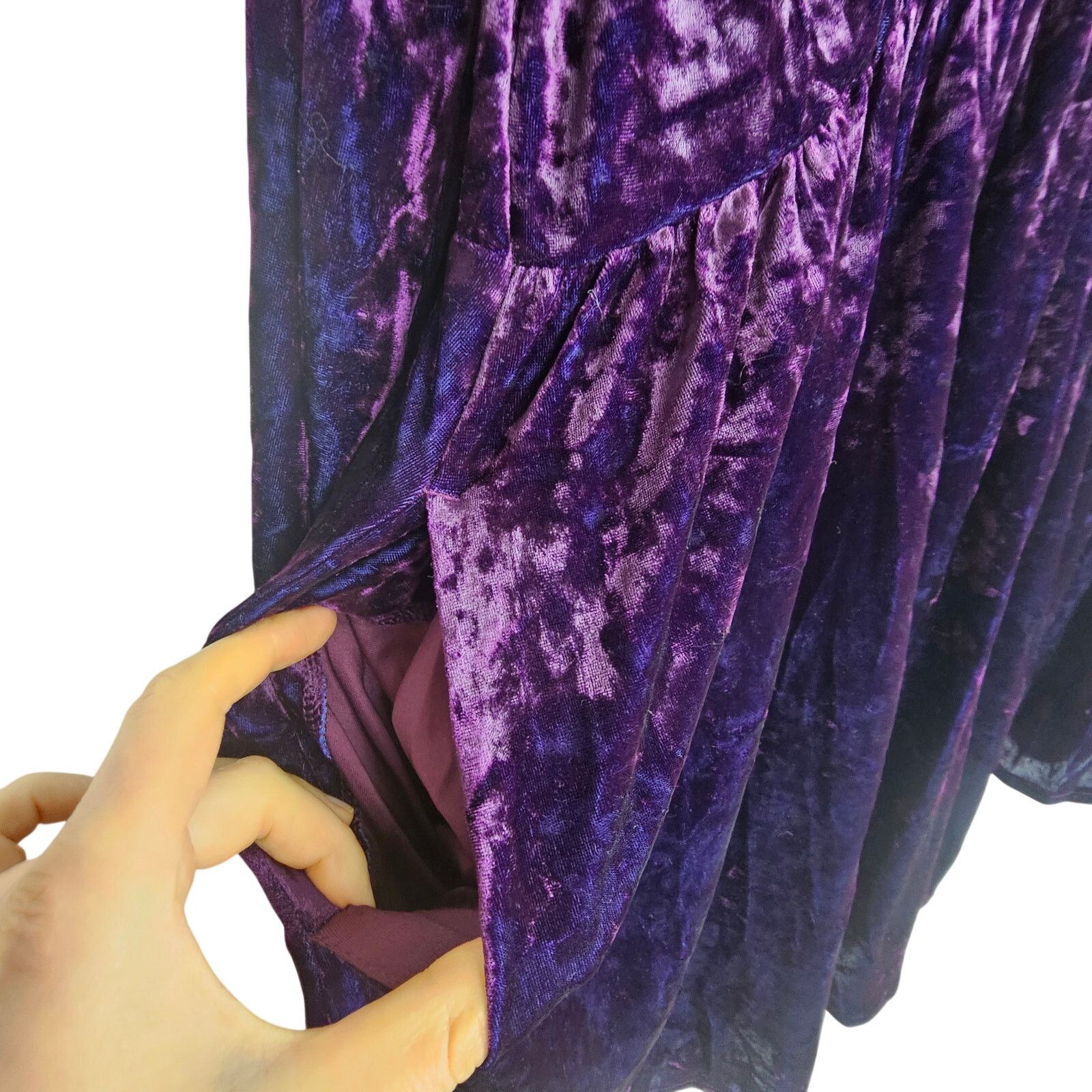 Disturbia NEW Disturbia Goth Dress 12 Heartache Crushed Velour Lace Size XL / US 12-14 / IT 48-50 - 9 Thumbnail