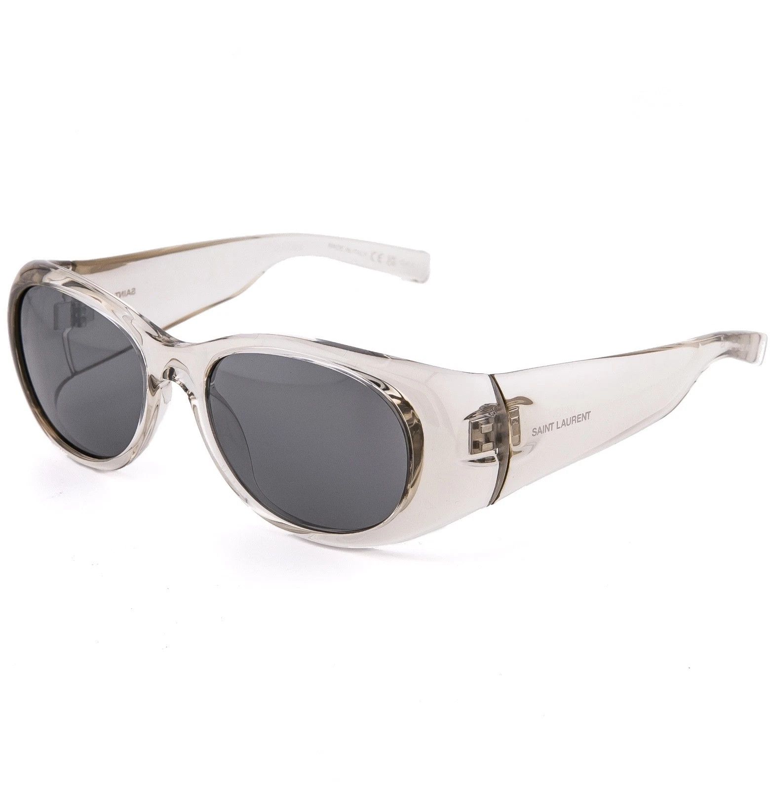 Saint Laurent Paris SAINT LAURENT SHADE SL 736 SL736 Crystal Gray Sunglasses 004 Size ONE SIZE - 3 Thumbnail