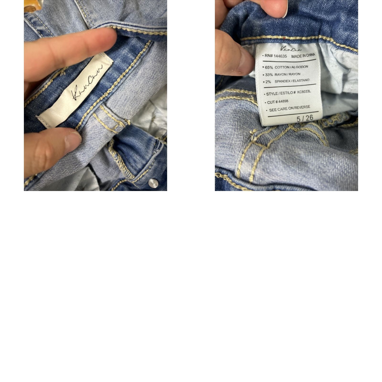 Vintage VINTAGE KanCan High Rise Cut Off Jean Shorts KC6033L Size 26x2.5 Women's Blue Cut-Off 90s Theme Mens Womens Girls Size 26" / US 2 / IT 38 - 9 Thumbnail
