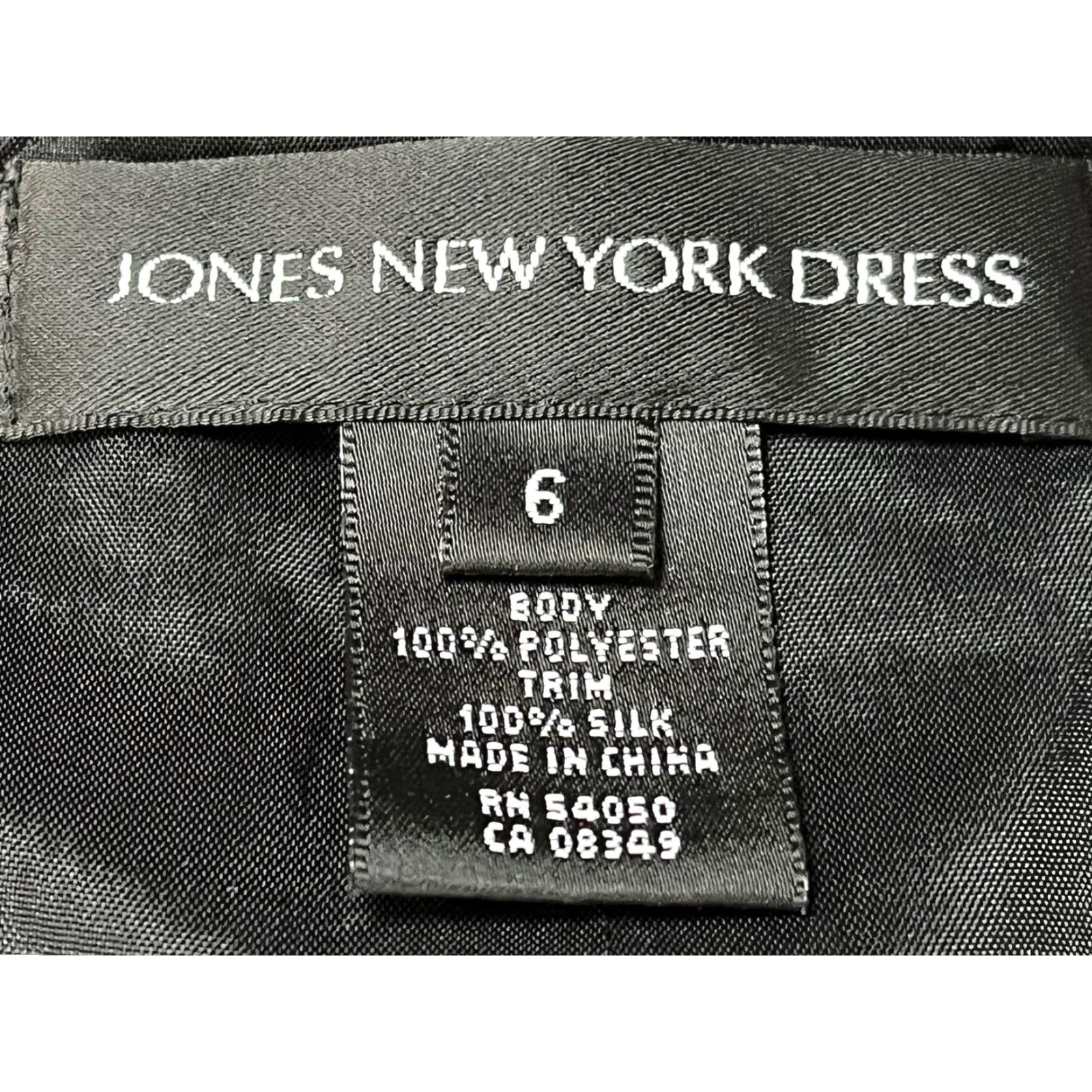 Jones New York JONES NEW YORK Black Slip Dress Women's Size 6 Sleeveless Lined Flutter Hem Knee Length Size M / US 6-8 / IT 42-44 - 7 Thumbnail