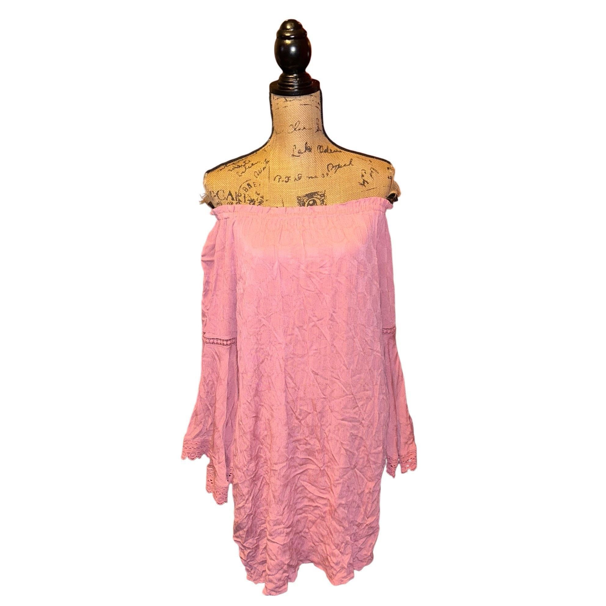 Other NWT Cato Est. 1946 Pink Size M Dress 3/4 Bell Sleeves Size M / US 6-8 / IT 42-44 - 4 Thumbnail