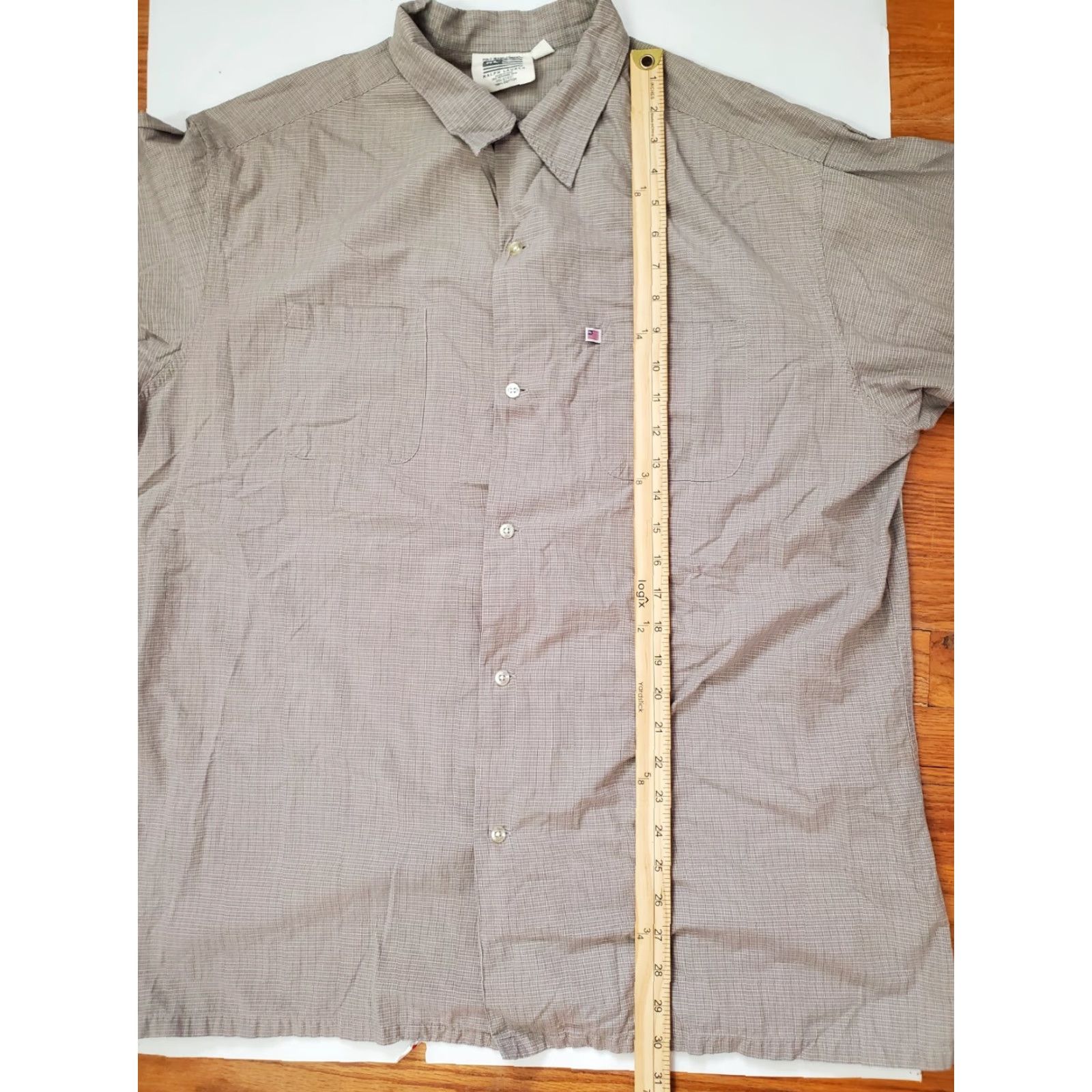 Ralph Lauren VINTAGE Ralph Lauren Polo Jeans Company Shirt Button-Up Plaid Flag Men Large Gray 100% Cotton Long Sleeve Size US L / EU 52-54 / 3 - 5 Thumbnail