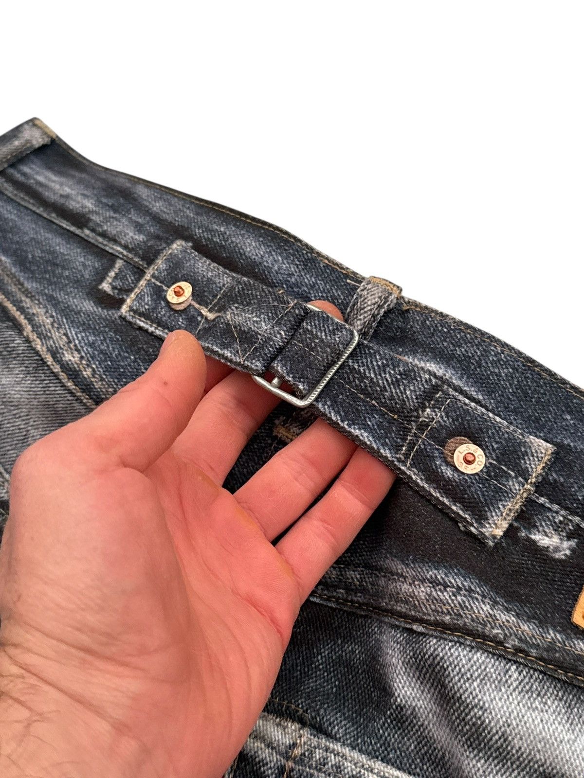 Junya Watanabe 2024 Trompe L’oeil Printed Belt Waist Denim Size US 34 / EU 50 - 14 Thumbnail