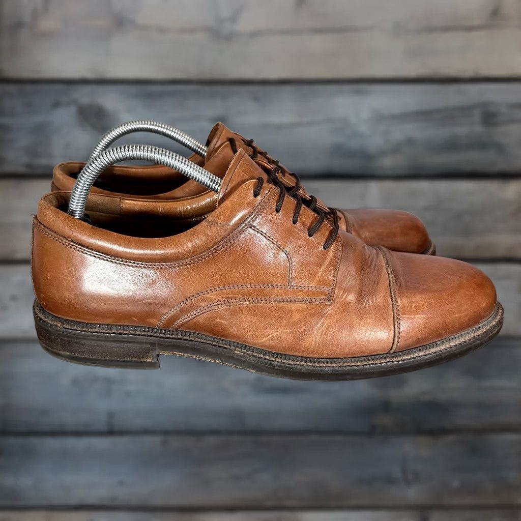 Johnston & Murphy Shoes Mens 10 M Passport Cap Toe Brown  display picture 2