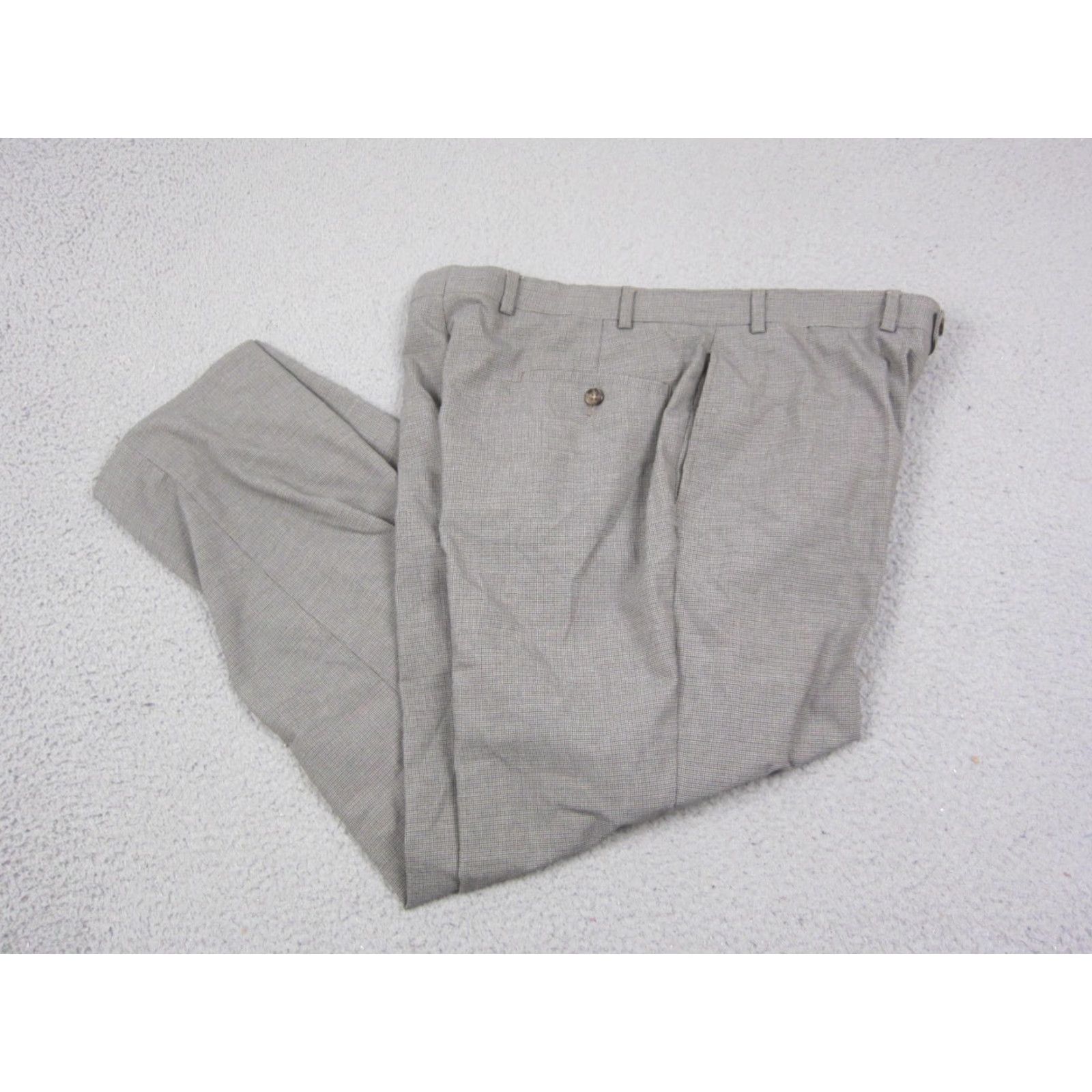 Ralph Lauren VINTAGE Ralph Lauren Pants Mens Regular Gray Wool Blend 38x30 Chino Slat Pocket Zipper Button Front Flat Front 80s 90s City Preppy Cotton? Size US 38 / EU 54 - 2 Thumbnail