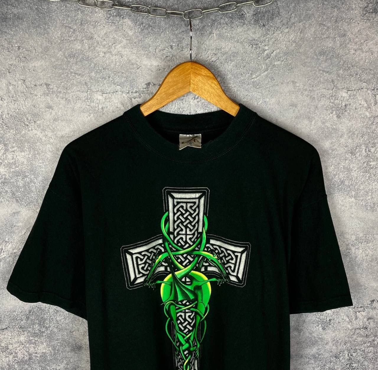 Vintage Hewlin Design Dragon Tee Men's Size XL Black Short Sleeve ` Size US XL / EU 56 / 4 - 2 Thumbnail