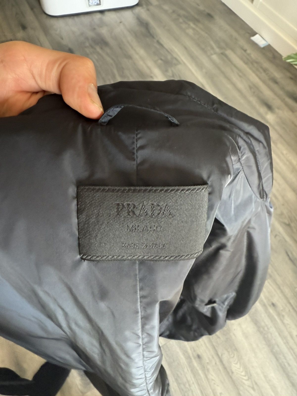 Prada Nylon Double-Breasted Padded Coat in Black Size US M / EU 48-50 / 2 - 6 Thumbnail