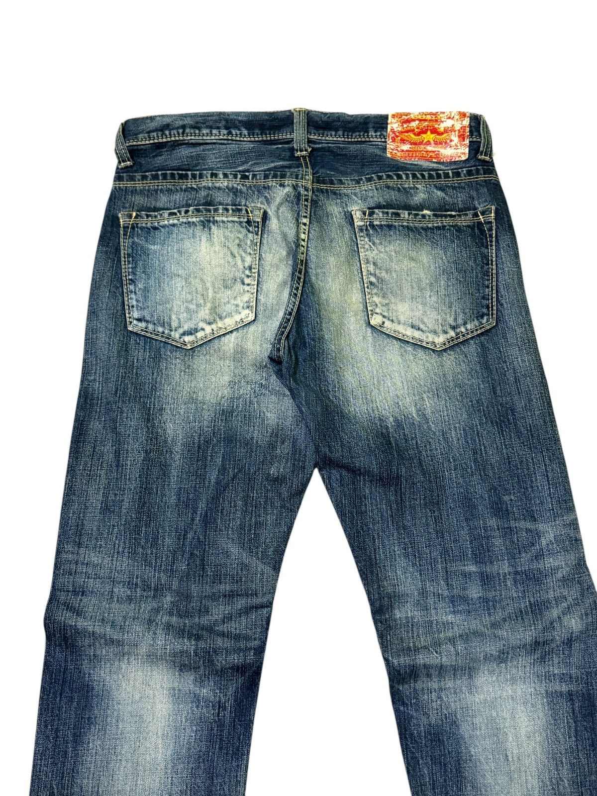 Hysteric Glamour Japanese Co & Lu Embroidered Acid Wash Poem Denim Jeans Size US 32 / EU 48 - 9 Thumbnail