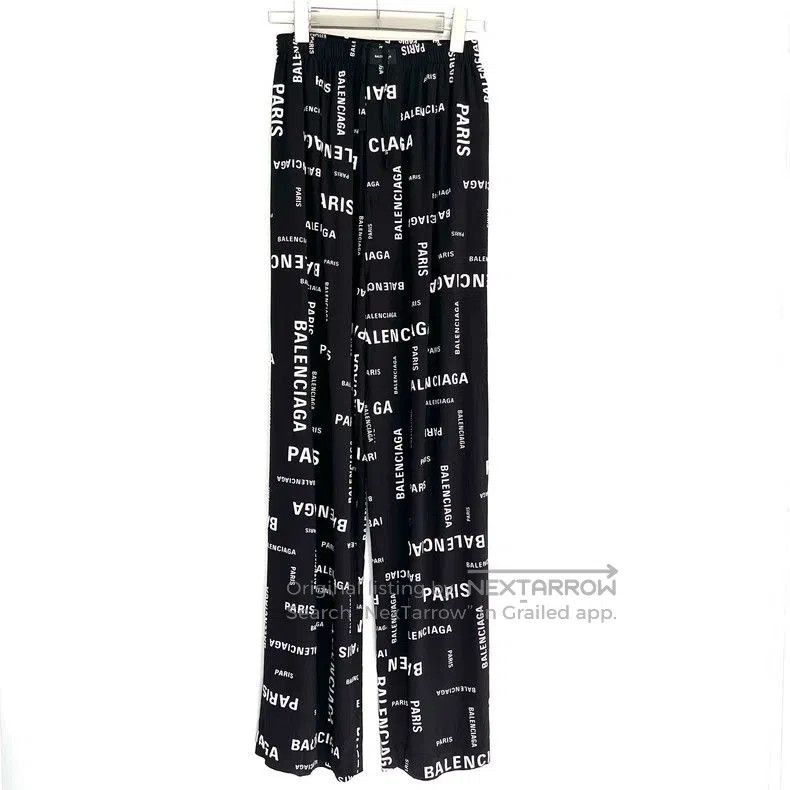 Balenciaga Balenciaga Logo Print Casual Pants. Size US 34 / EU 50 - 1 Thumbnail