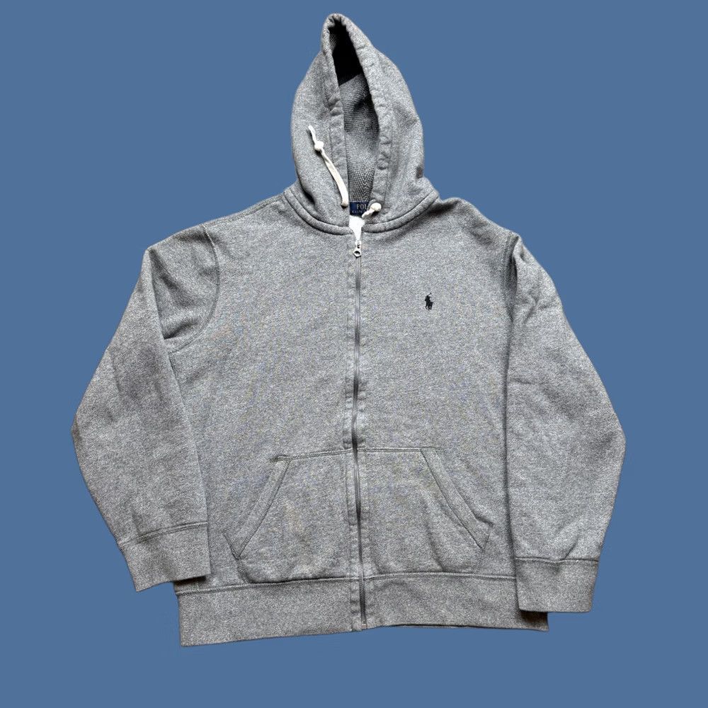 Polo Ralph Lauren Polo Ralph Lauren Hoodie Mens XL Gray Full Zip Waffle Thermal Fleece Sweatshirt Size US XL / EU 56 / 4 - 1 Thumbnail