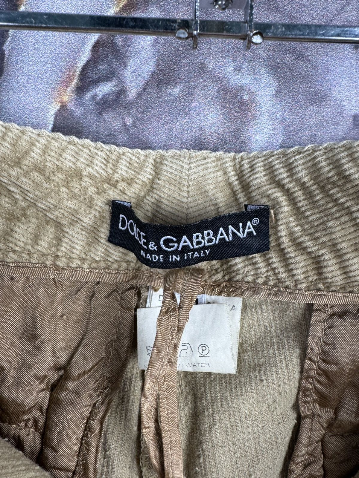 Dolce & Gabbana Men’s Dolce & Gabbana Beige Corduroy Wide Leg Flare Pants Size US 28 / EU 44 - 16 Thumbnail