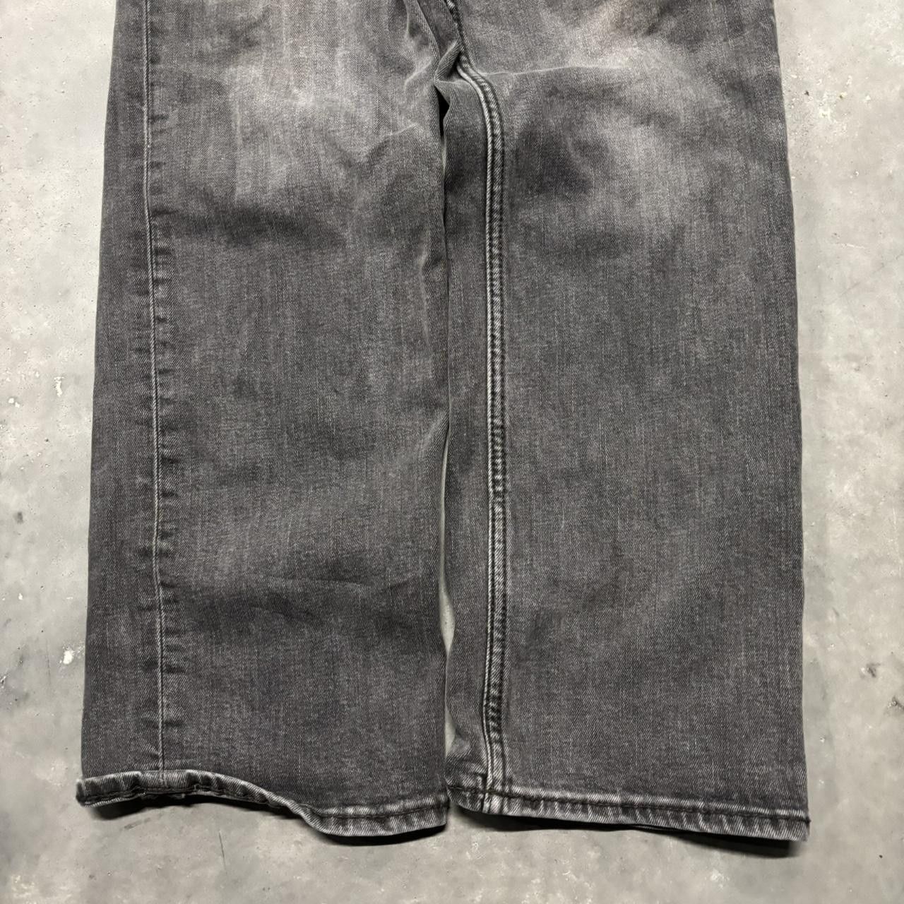 Japanese Brand × Vintage Crazy Vintage Y2K/2000s Grunge Faded Black Denim Jeans! Size US 33 - 6 Thumbnail