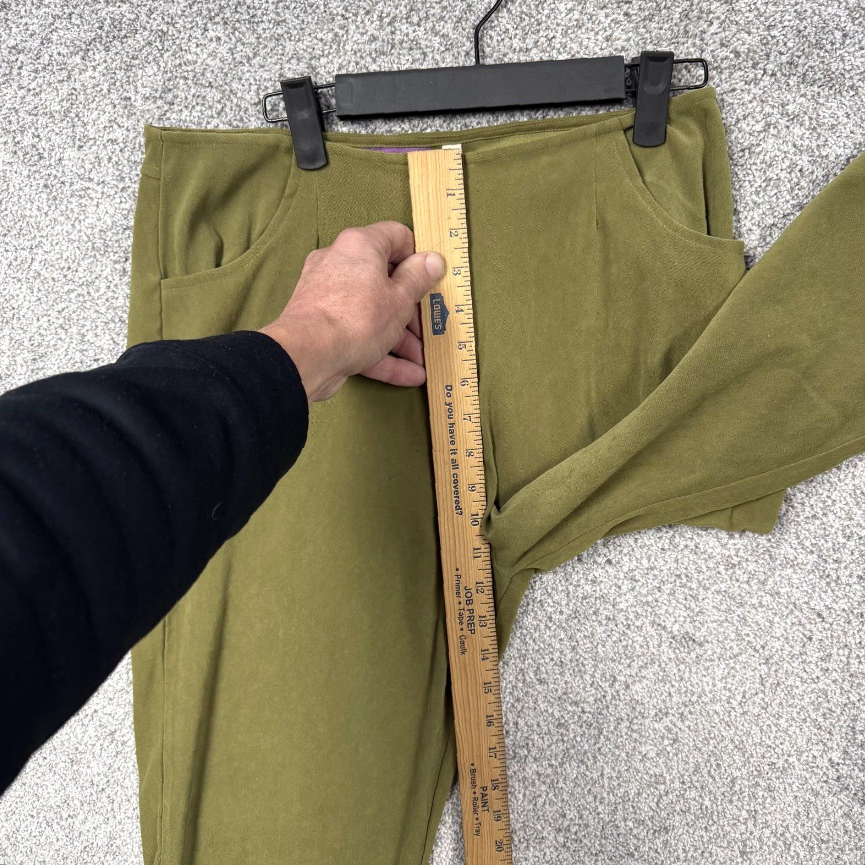 Vintage VINTAGE Suzanne Somers Collection Pants Women 10 Moss Green 90s Dress Pants Straight Leg Pockets Office Casual Size 32" / US 10 / IT 46 - 5 Thumbnail