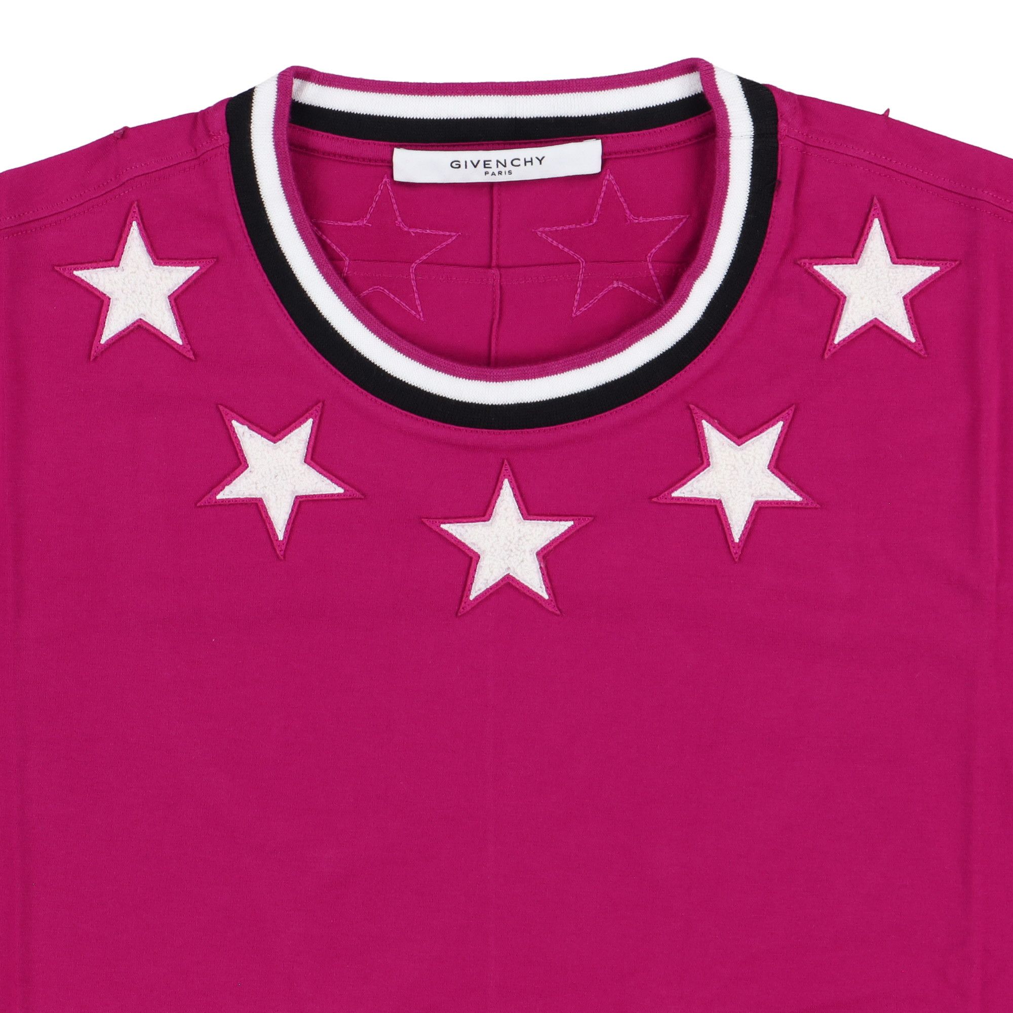 Givenchy x Barneys NY Fuchsia Felt Stars T-Shirt Size US XL / EU 56 / 4 - 2 Thumbnail