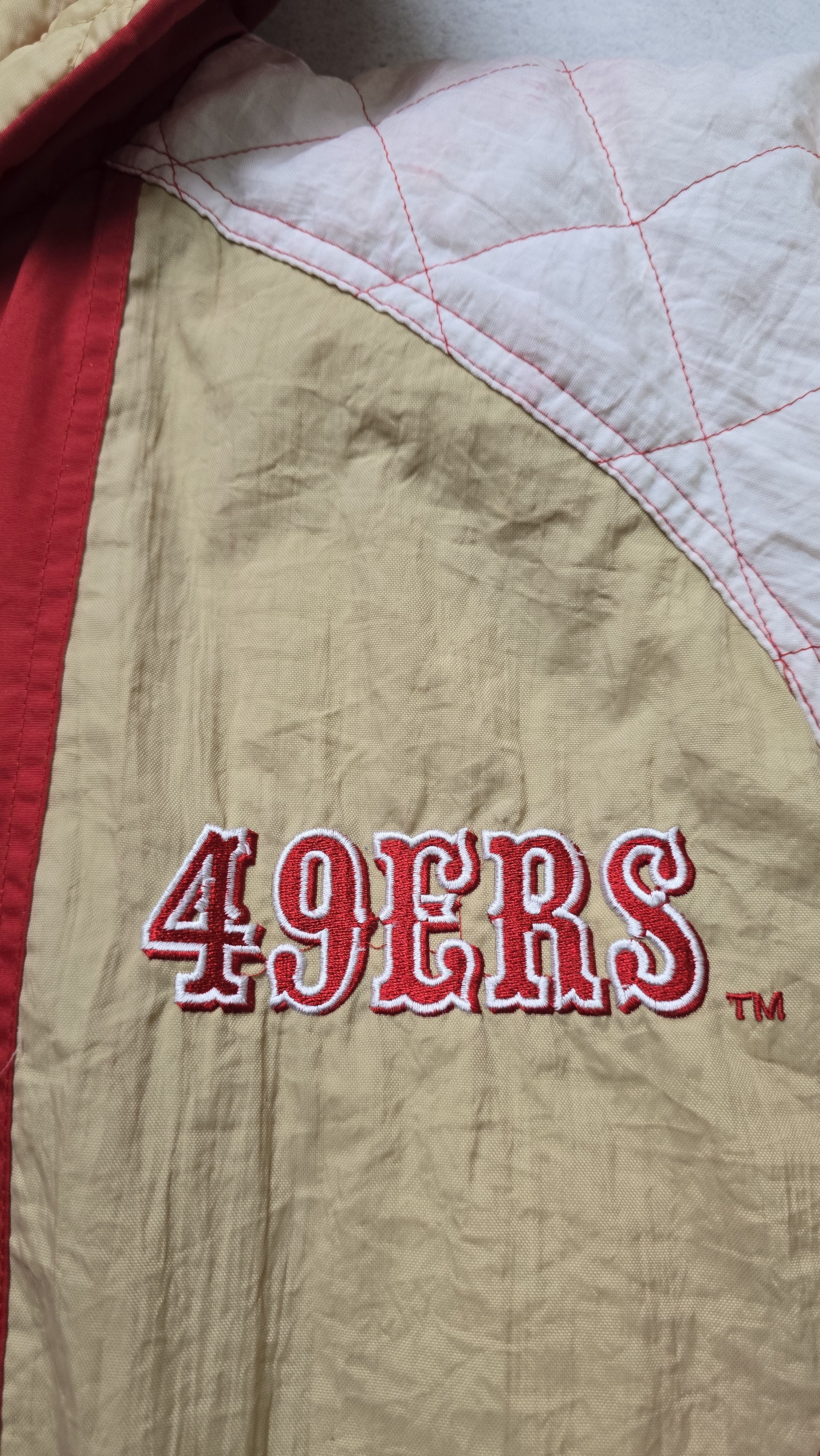 Starter VTG San Francisco 49ers Puffer Jacket 90s Hooded Big Logo Size US XL / EU 56 / 4 - 11 Thumbnail