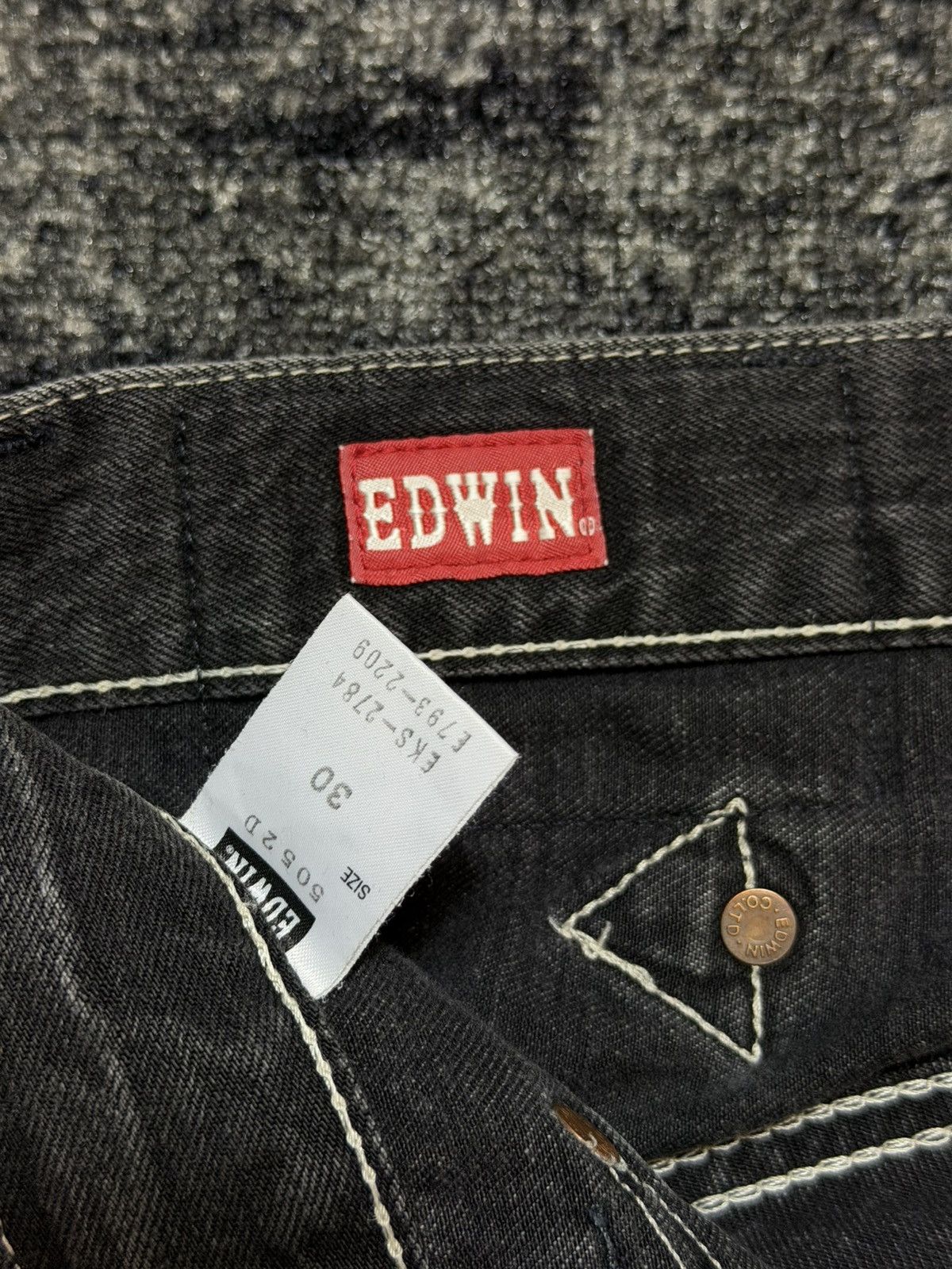 Edwin vintage Edwin Japan selvedge buckle belt denim jeans 1990s Size US 30 / EU 46 - 13 Thumbnail