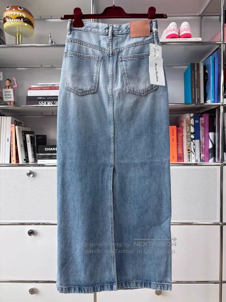 Acne Studios Acne Studios Wash blue leather label ripped denim half-ski Size 42" / US 20 - 3 Thumbnail