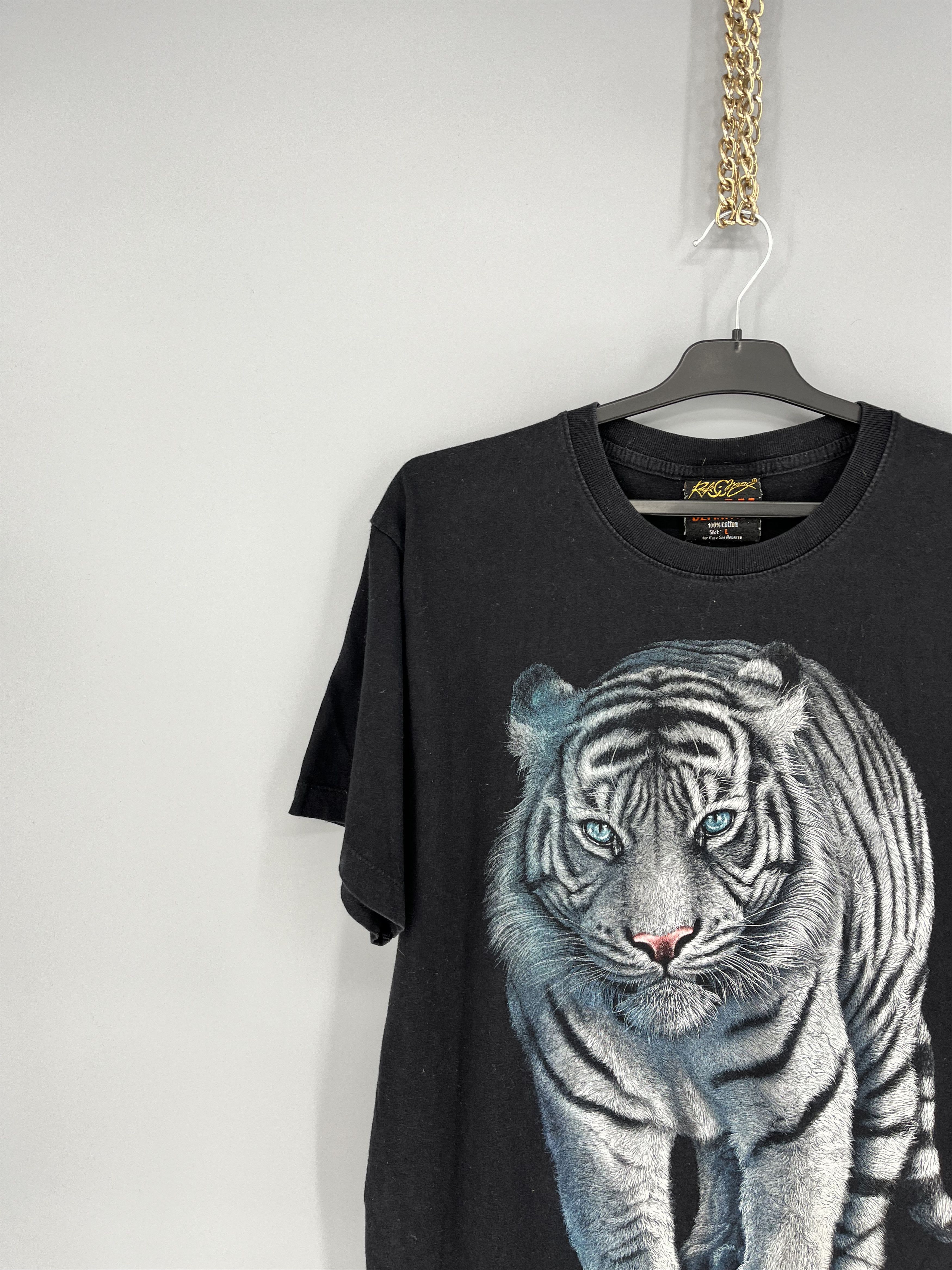 Vintage Vintage Y2K 90s Northern TigerFace Boxy Graphic Tee Size US L / EU 52-54 / 3 - 4 Thumbnail