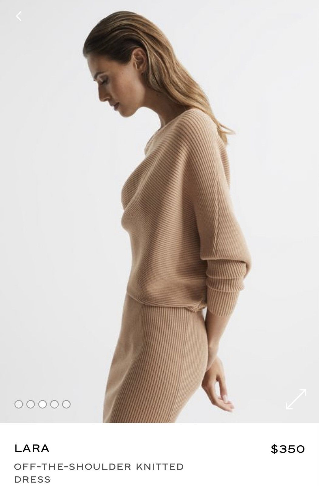 Reiss Reiss OE Ilara Draped Ribbed Viscose / Cashmere Top Sweater Size L / US 10 / IT 46 - 2 Thumbnail