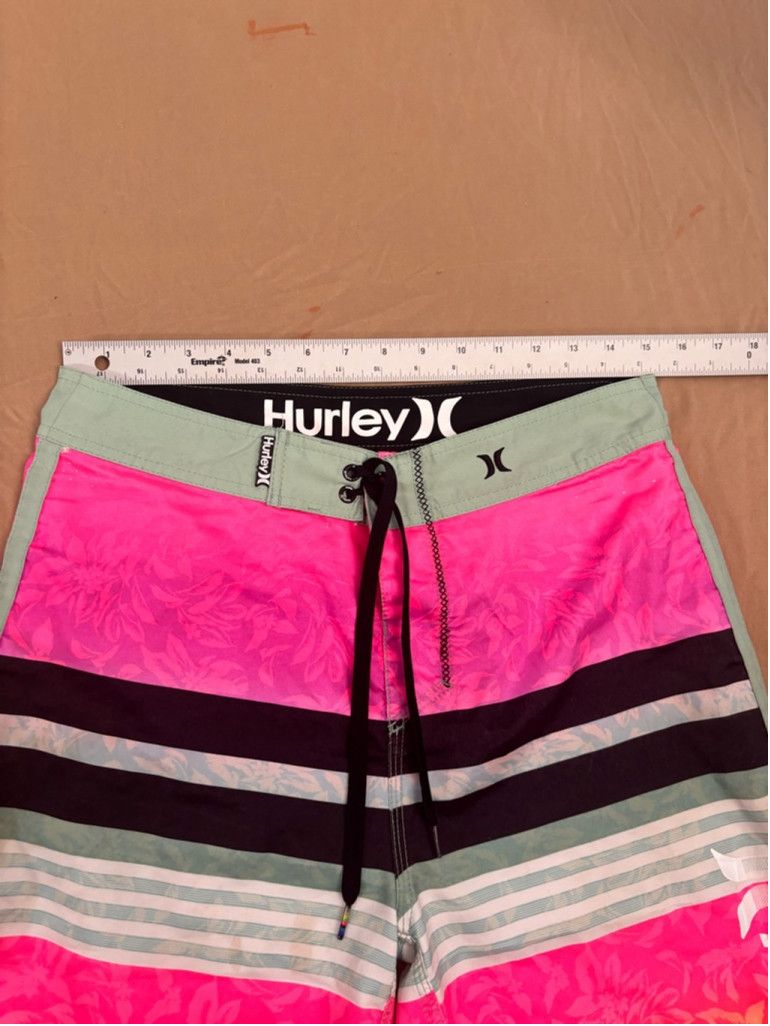 Hurley Men's Hurley Board Shorts Size 30 Pink Green Size US 30 / EU 46 - 2 Thumbnail
