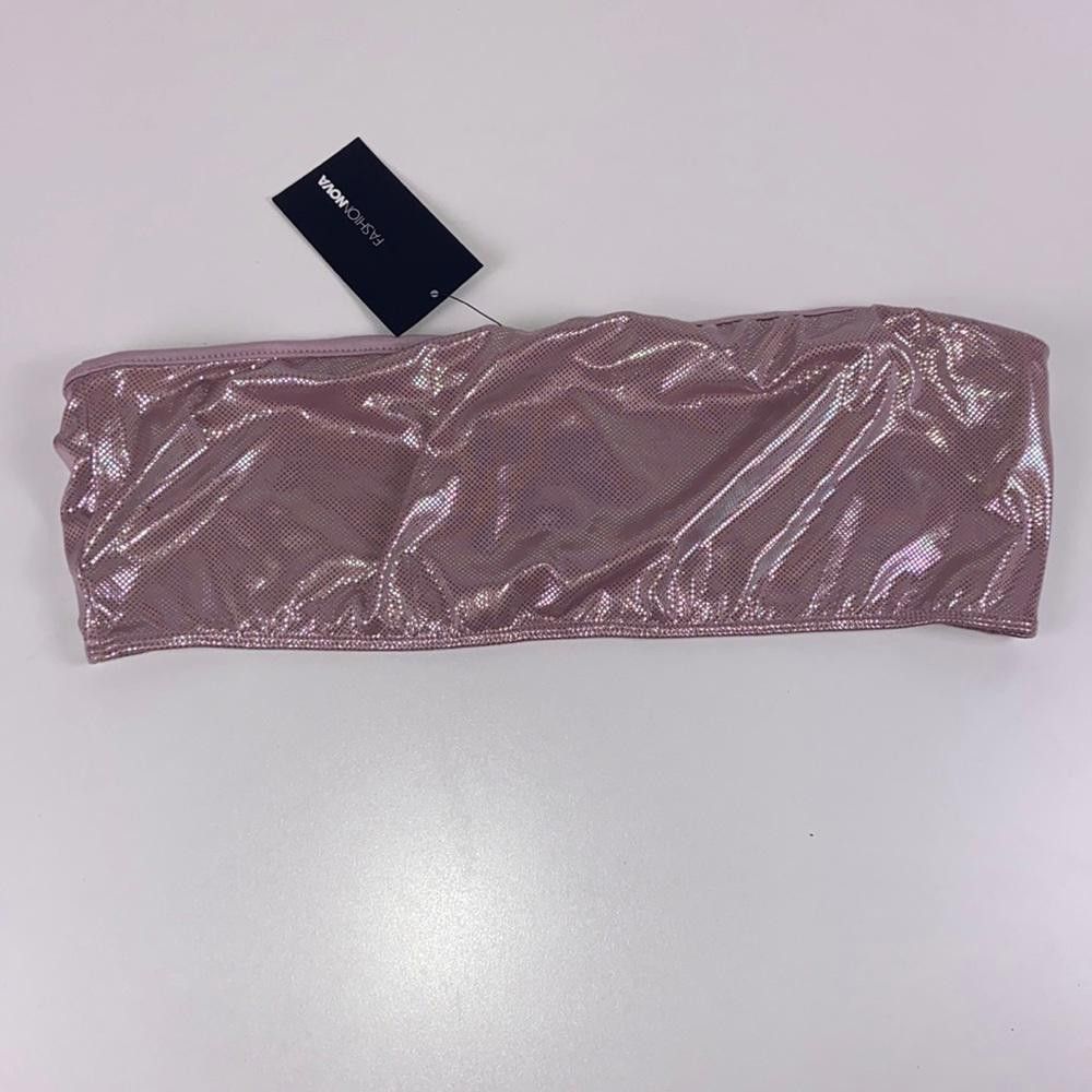 Fashion Nova Fashion Nova I NWT Shiny Pink Bandeau Top XXL Size XXL / US 16-18 / IT 52-54 - 2 Thumbnail