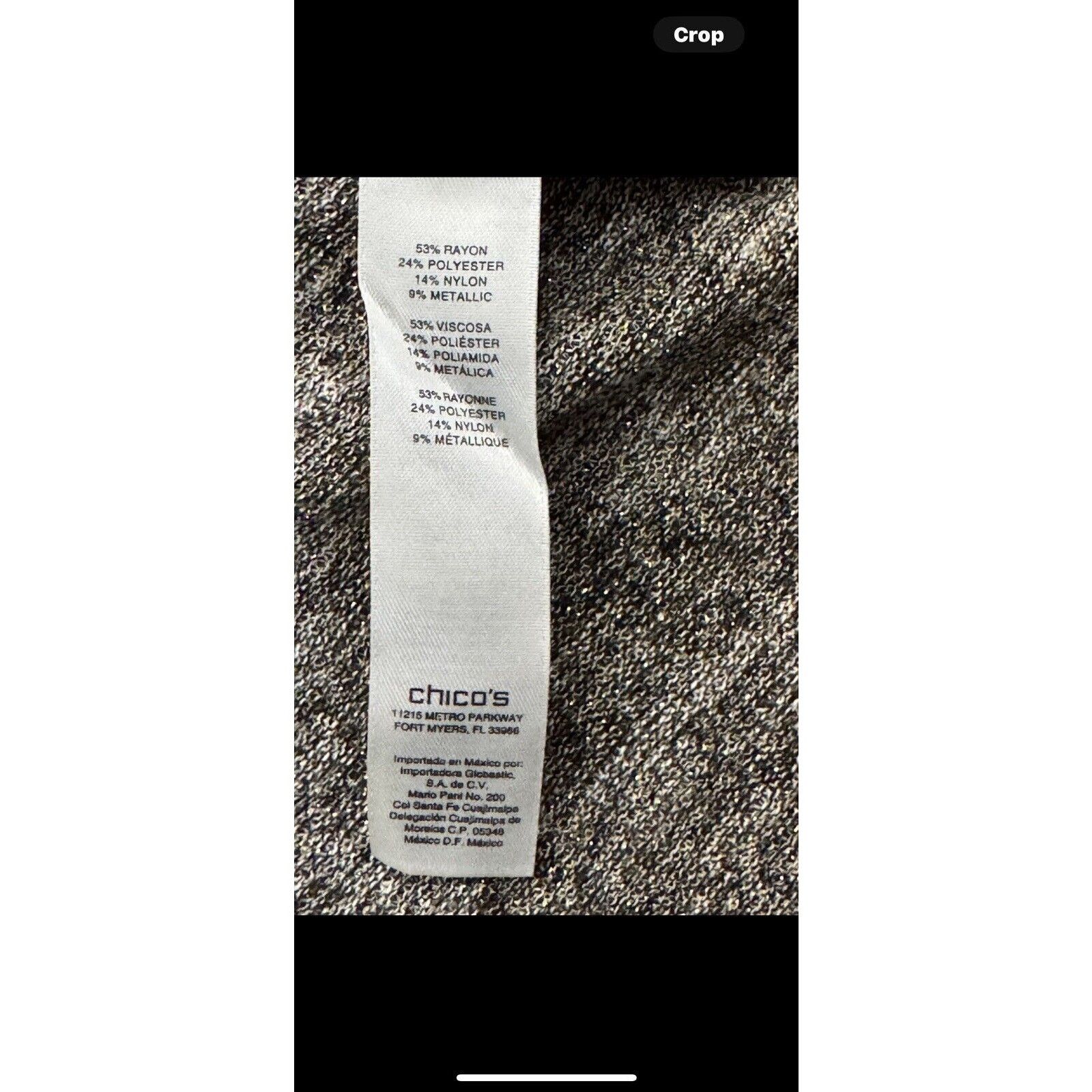 Chicos Chicos Turtleneck Womens 2 Large US 12 Lightweight Metallic Size XL / US 12-14 / IT 48-50 - 7 Thumbnail