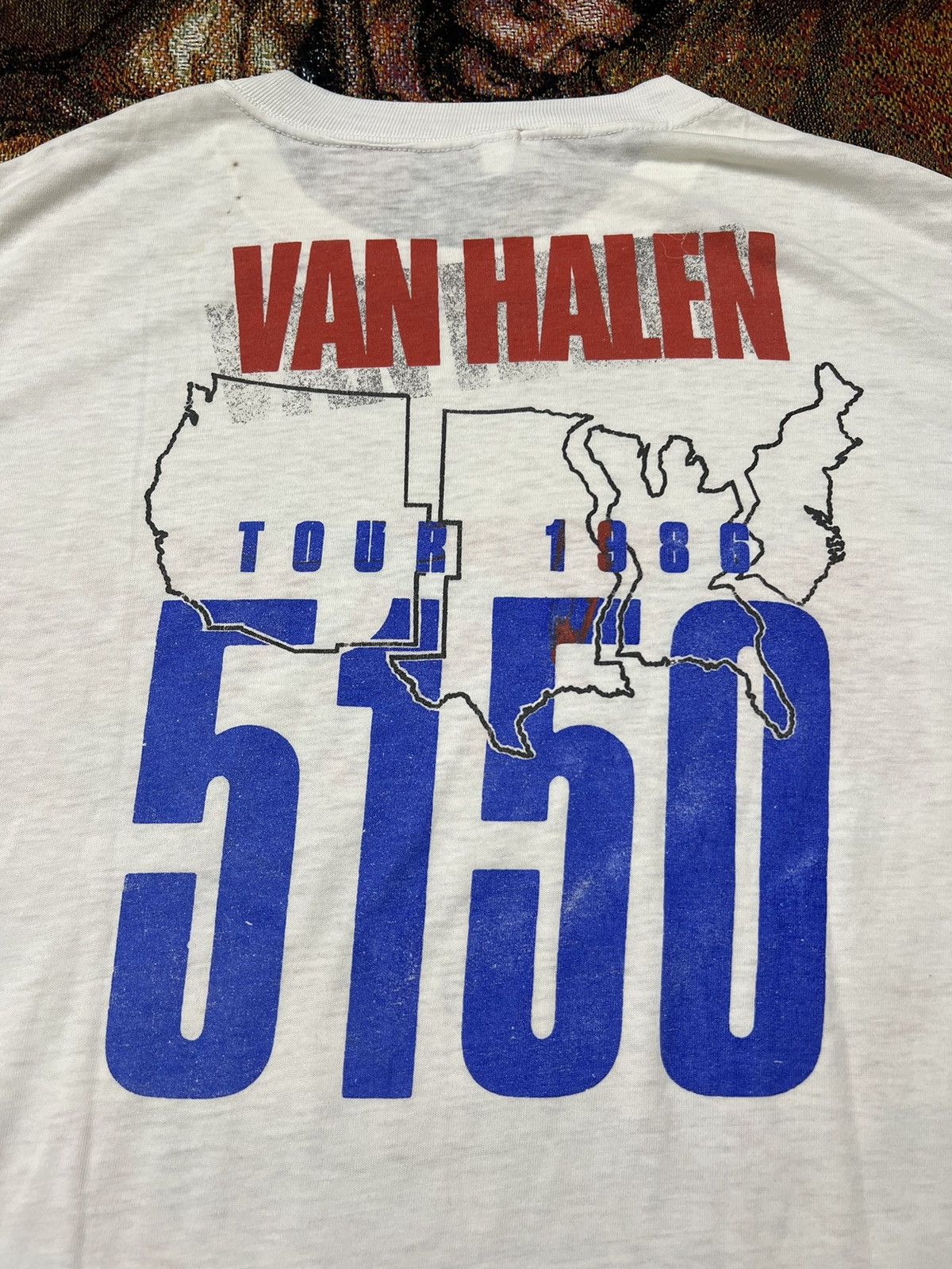 Vintage Vintage 80s Van Halen Tee Size US L / EU 52-54 / 3 - 1 Thumbnail