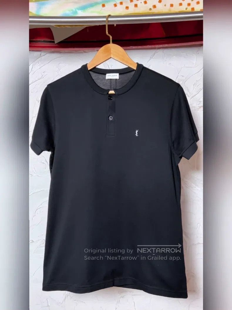Saint Laurent Paris Saint Laurent Paris Black Short Sleeve T-Shirt Polo Size US S / EU 44-46 / 1 - 1 Thumbnail