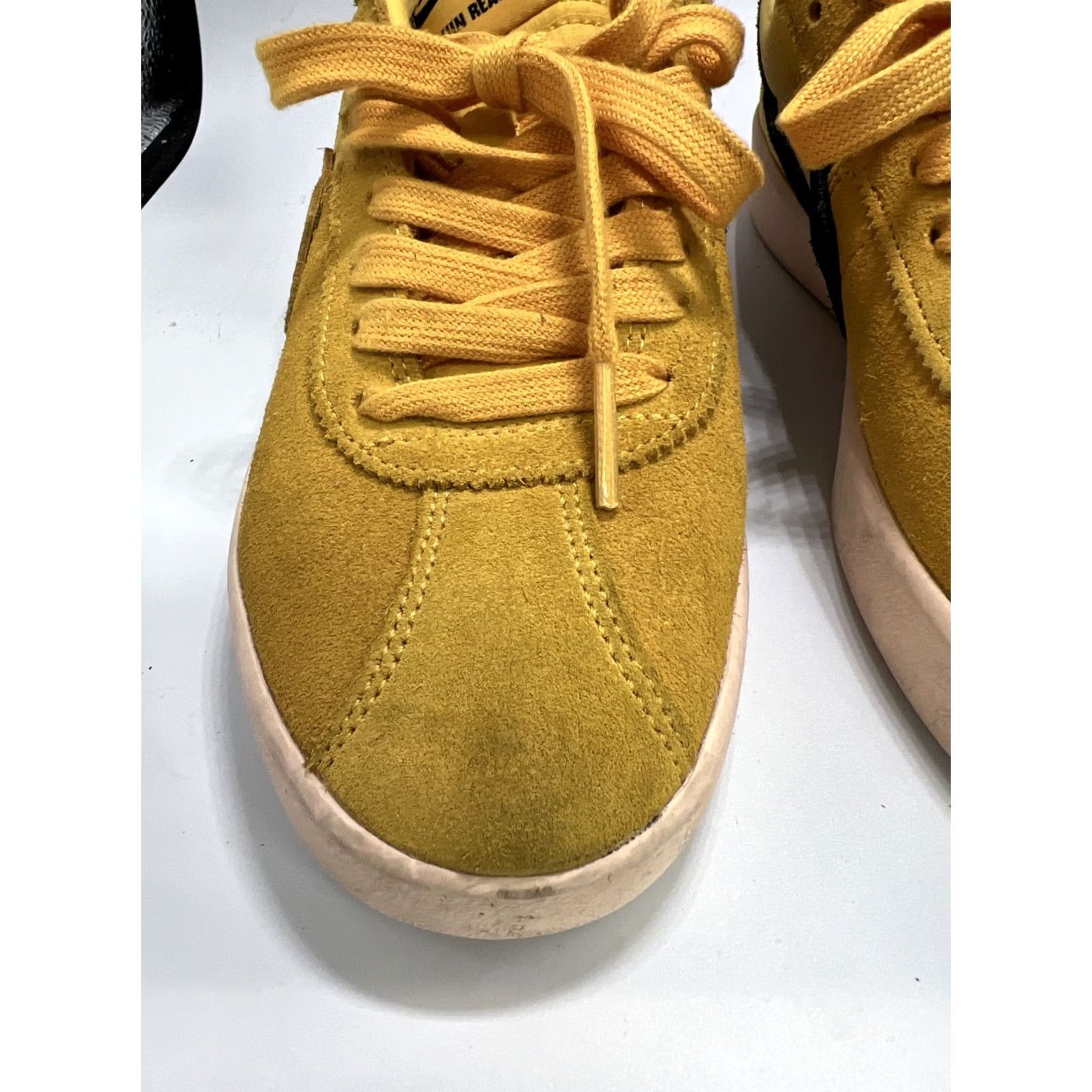 Nike Nike Bruin Sneaker - Yellow Suede - React T SB Pollen - Size 6 - Men Size US 6 / EU 39 - 2 Thumbnail