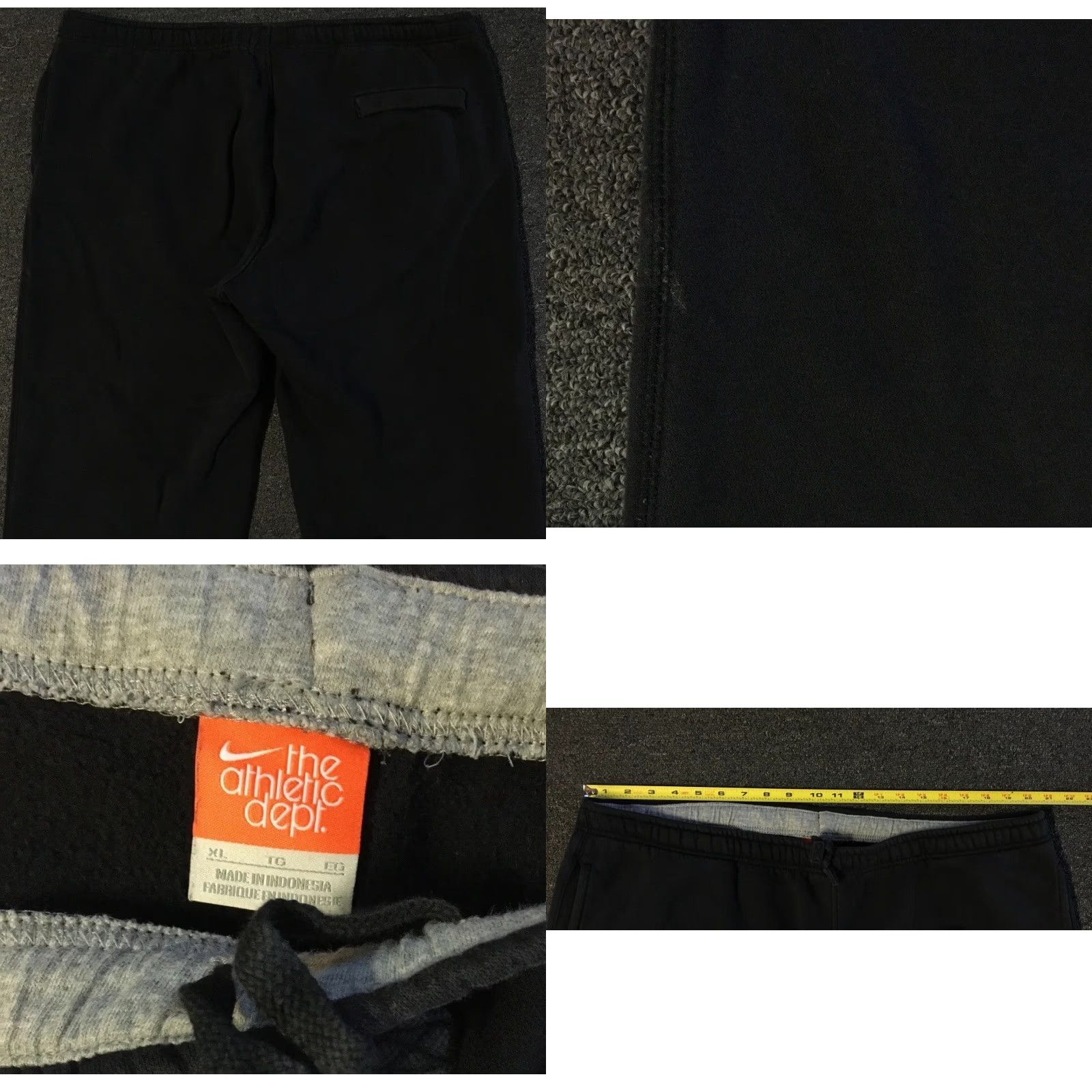 Nike VINTAGE Nike Sweatpants Swoosh Black XL Track Activewear Men 90s Grunge Hip Hop Basketball Travis Scott 90s Size US 36 / EU 52 - 8 Thumbnail