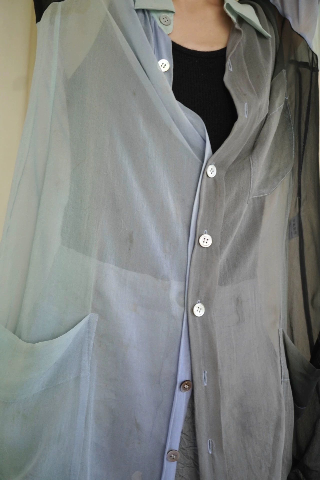 Issey Miyake Issey Miyake 1995ss Gradient Silk Shirt (Free Size) Size ONE SIZE - 6 Thumbnail